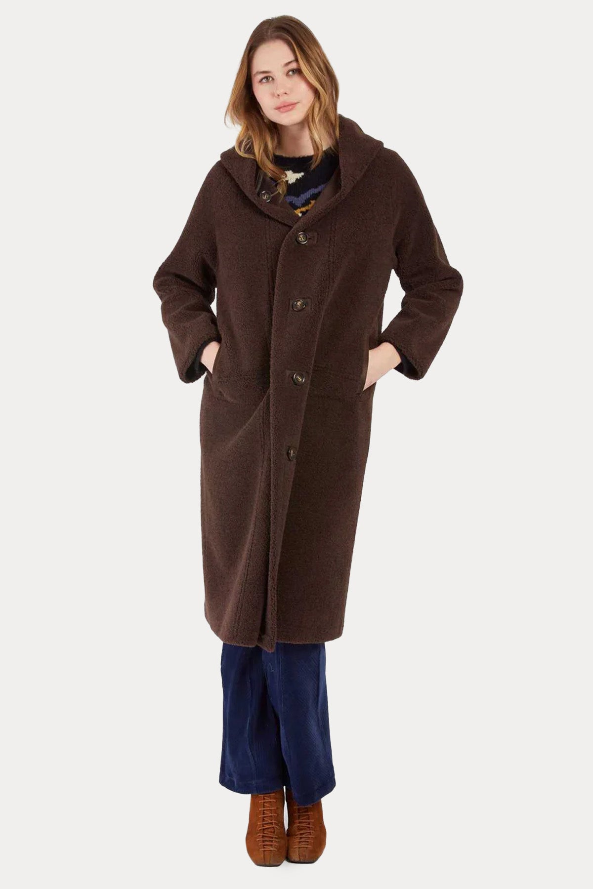 Rene Derhy Çift Taraflı Kapüşonlu Kaban