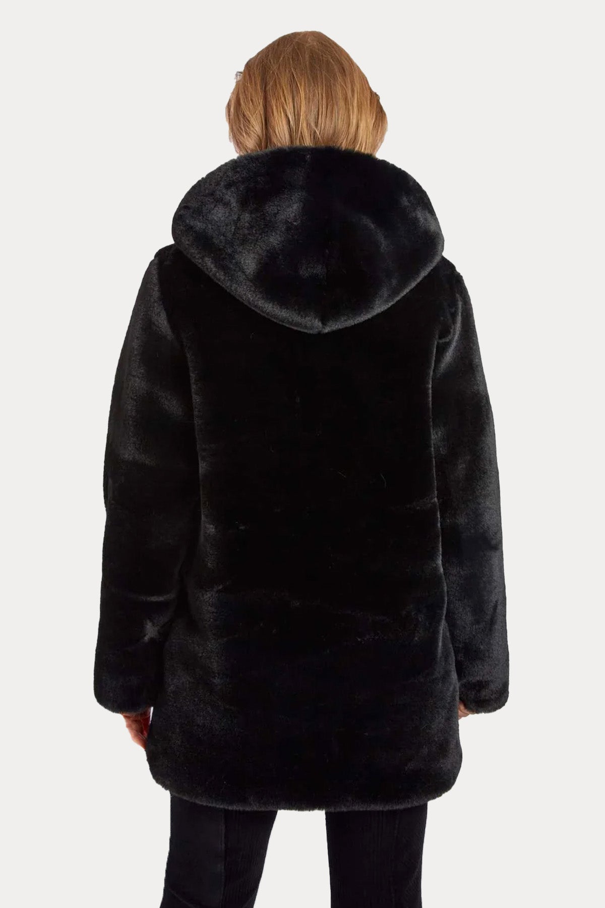 Rene Derhy Relaxed Fit Kapüşonlu Peluş Mont