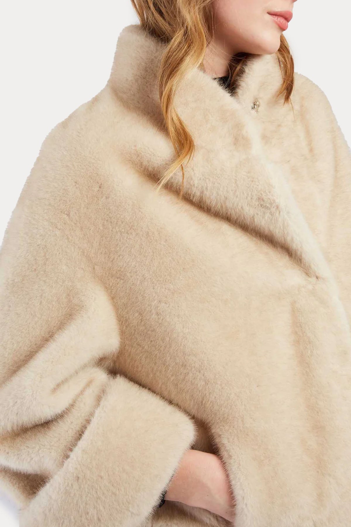 Rene Derhy Comfort Fit Dik Yaka Peluş Ceket