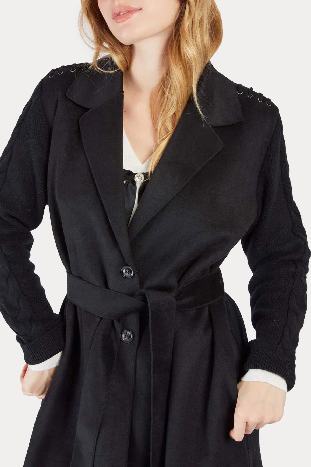 Rene Derhy Regular Fit Kemerli İnce Kaban