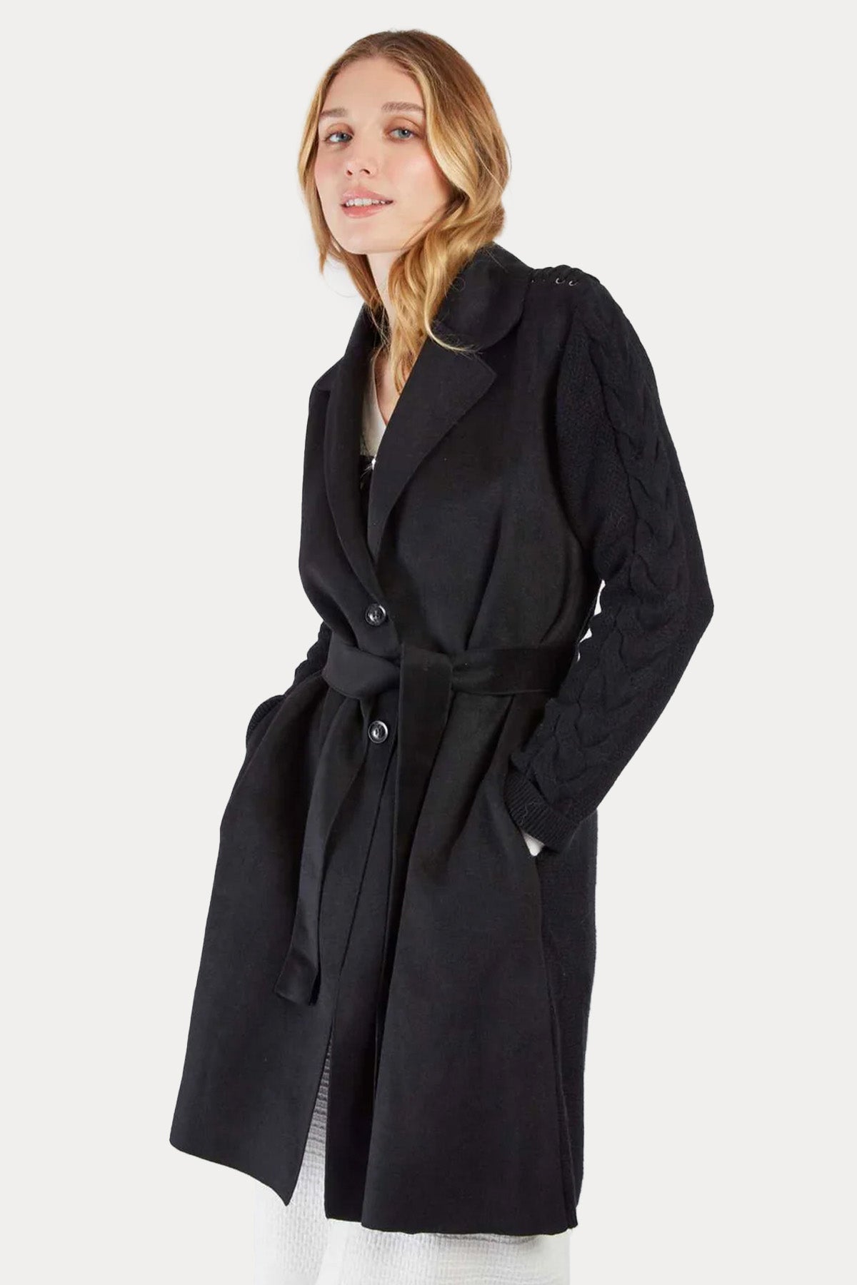 Rene Derhy Regular Fit Kemerli İnce Kaban