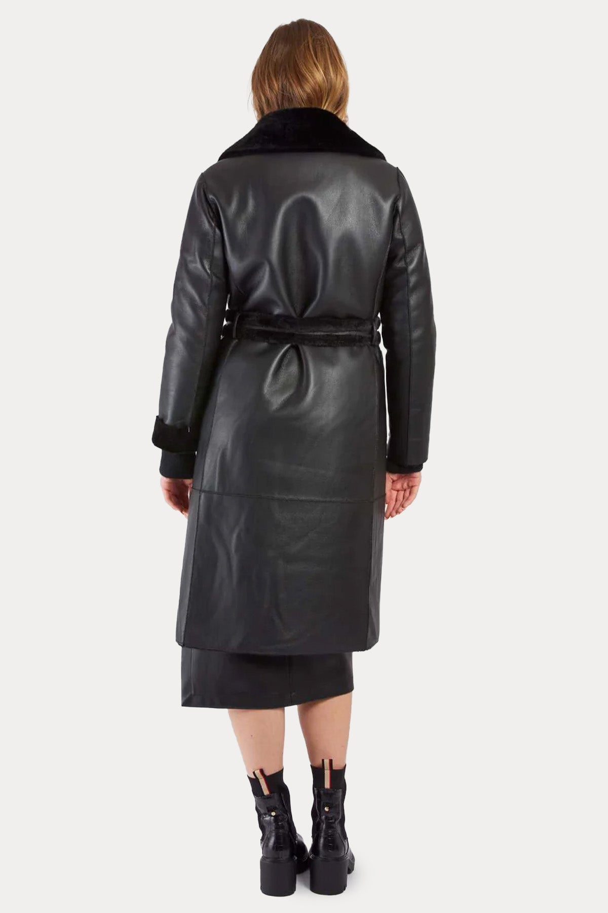 Rene Derhy Çift Taraflı Kruvaze Kemerli Kaban