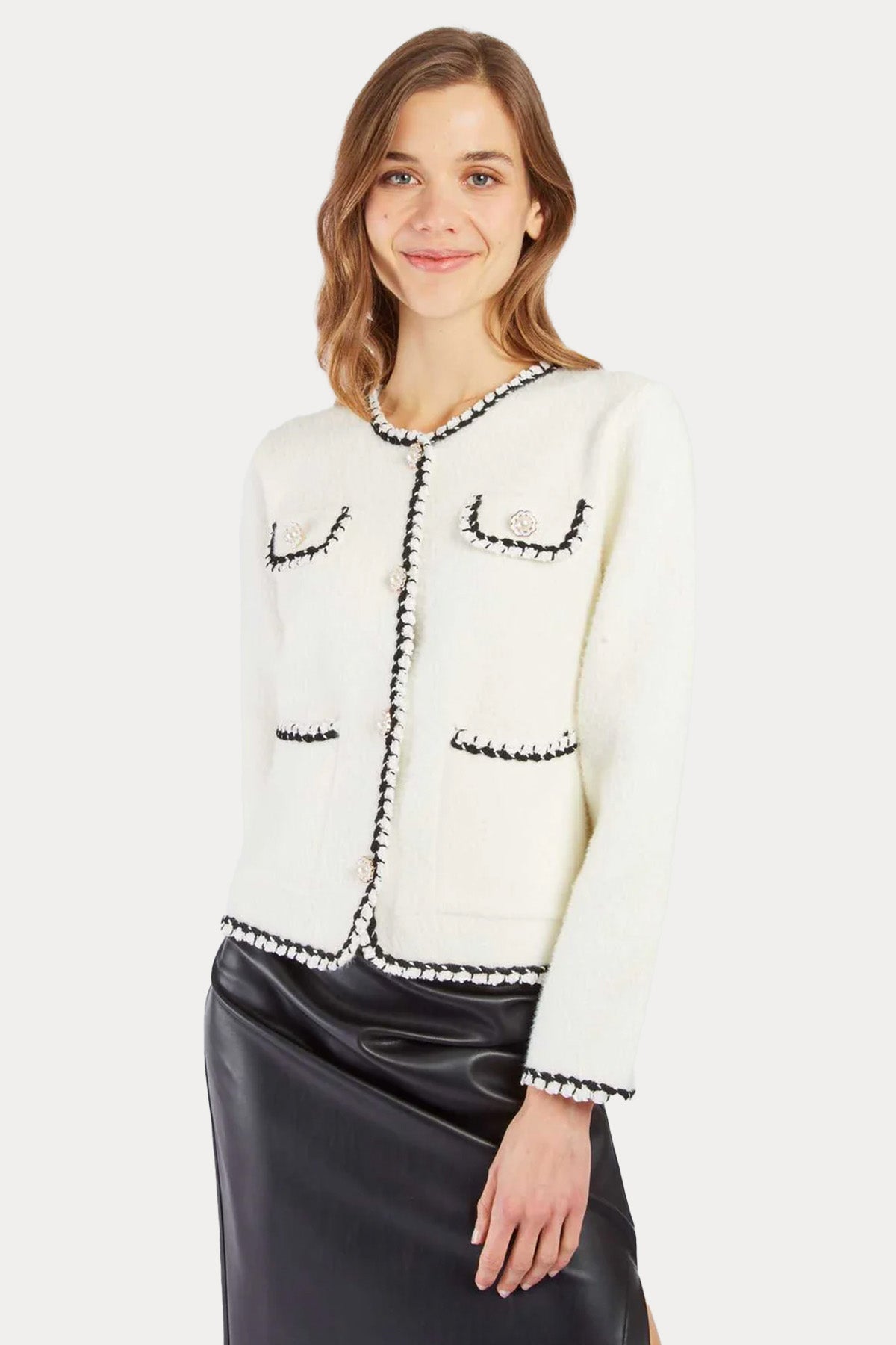 Rene Derhy Regular Fit Cep Detaylı Örgü Ceket