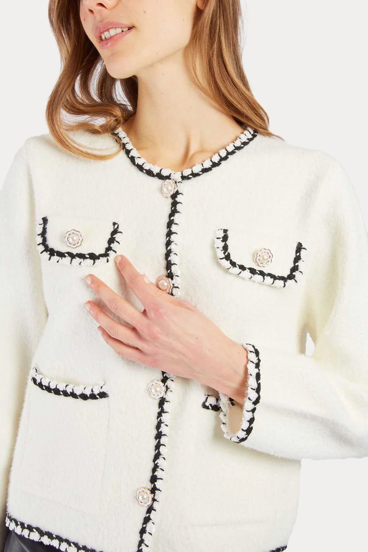 Rene Derhy Regular Fit Cep Detaylı Örgü Ceket