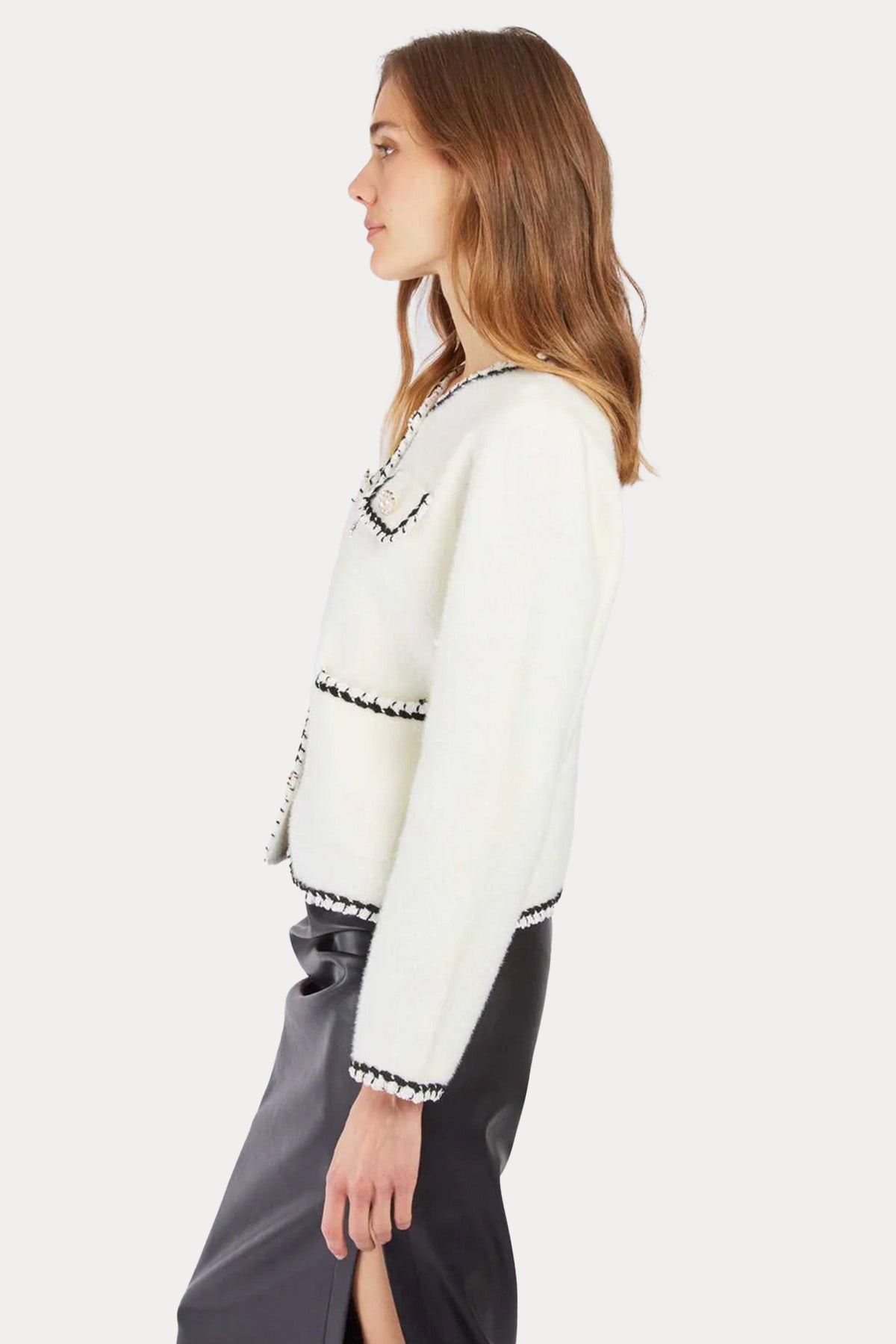 Rene Derhy Regular Fit Cep Detaylı Örgü Ceket