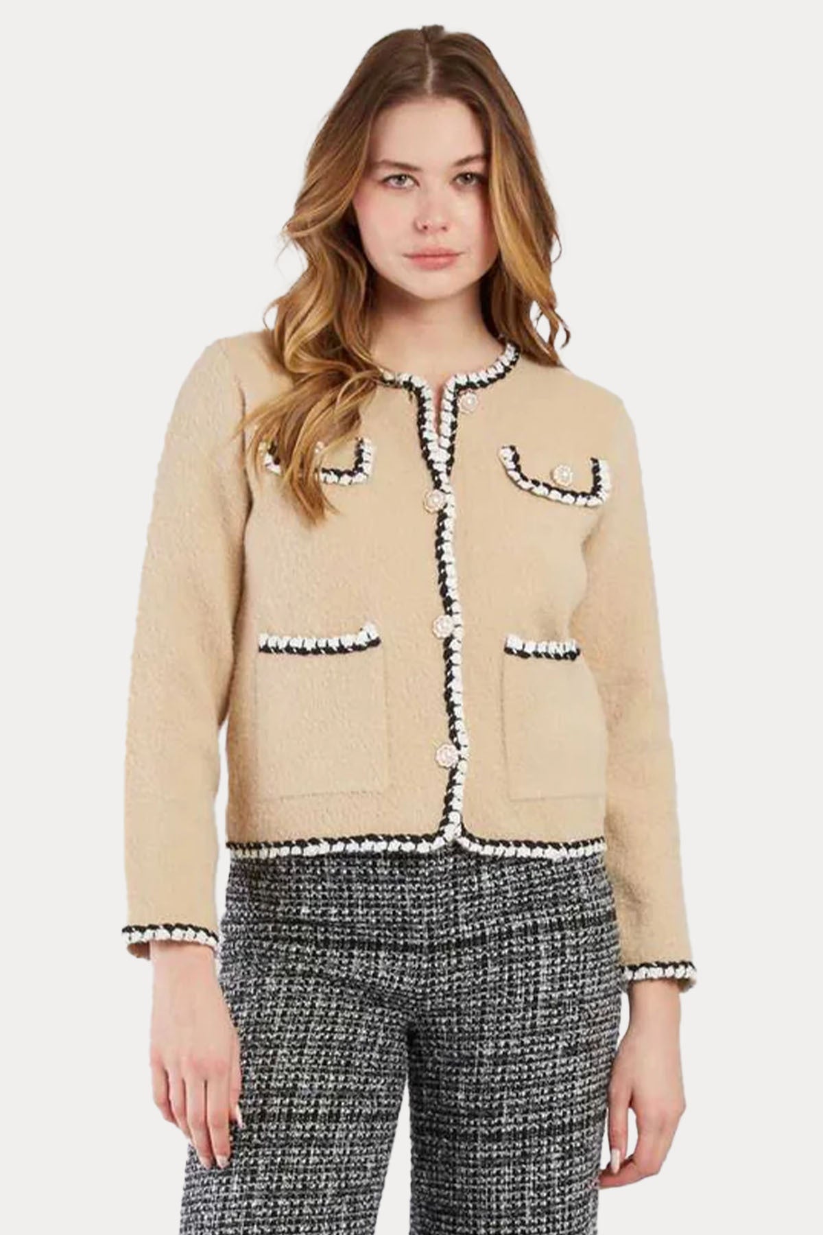 Rene Derhy Regular Fit Cep Detaylı Örgü Ceket