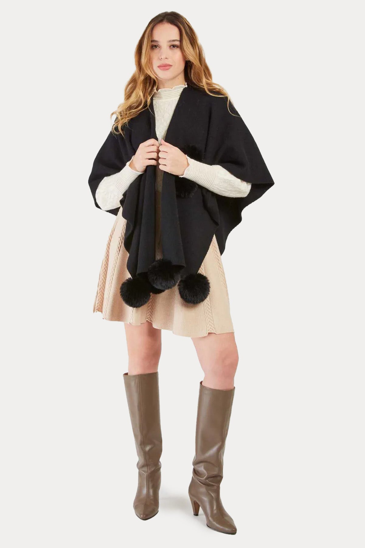 Rene Derhy Örgü Panço Ceket