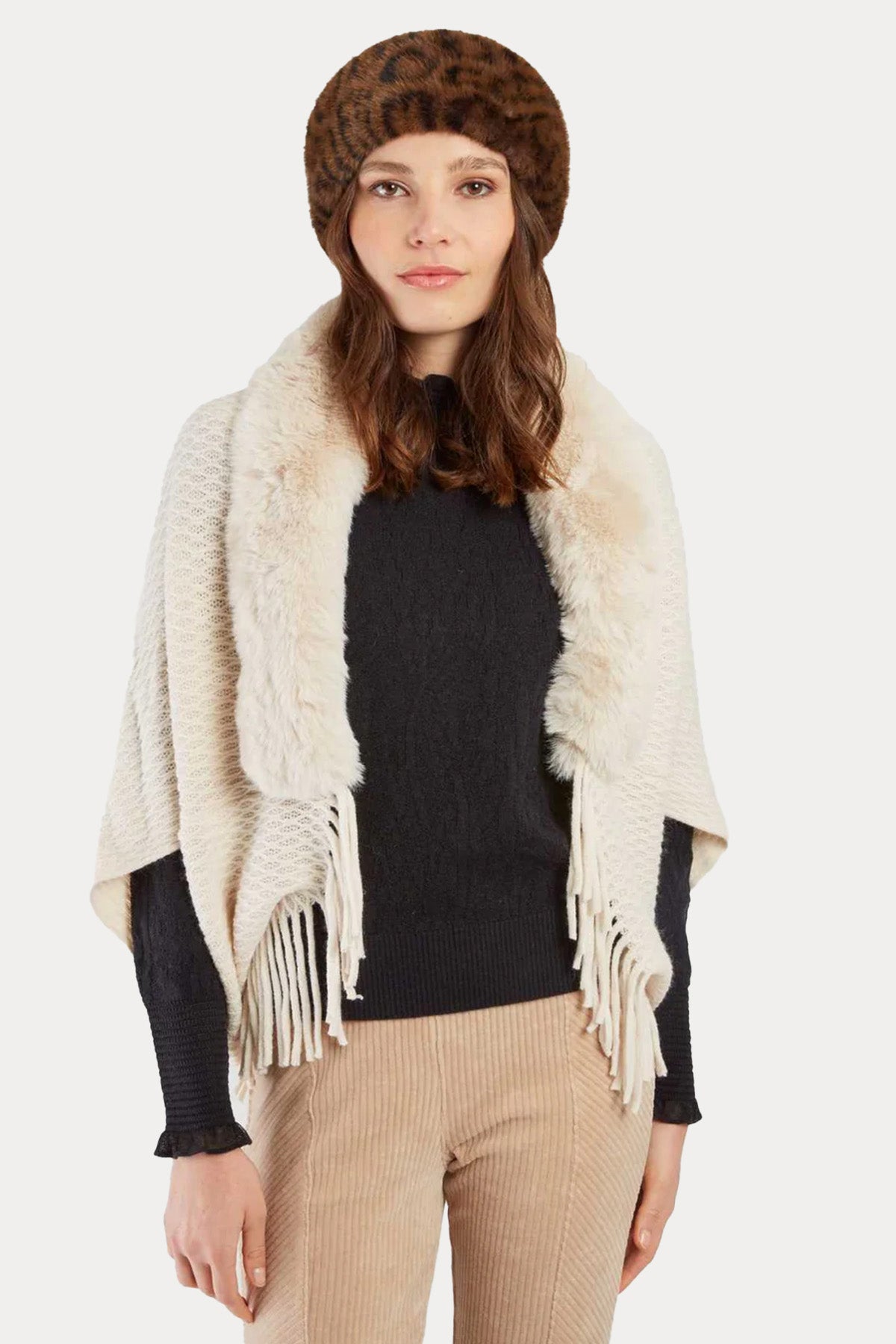 Rene Derhy Ajurlu Örgü Şal Ceket