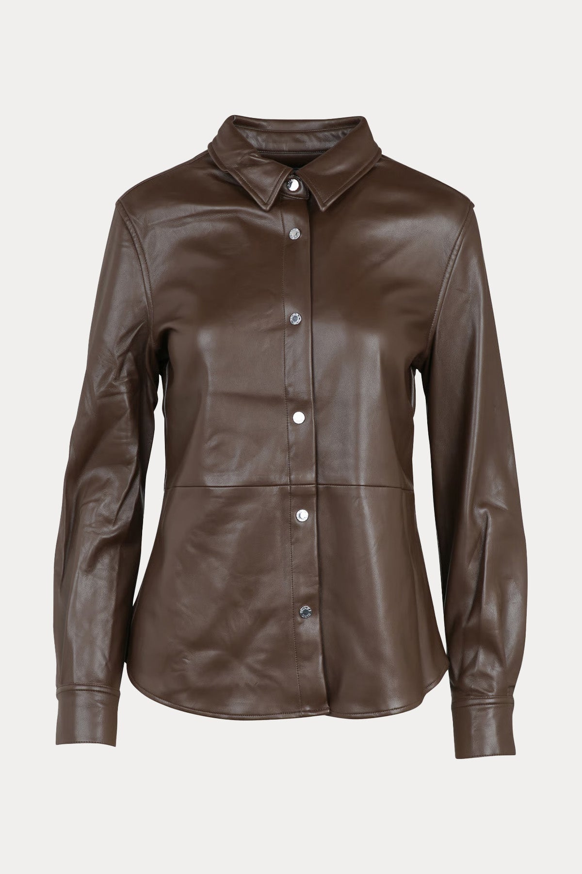 Berenice Celian Regular Fit Deri Gömlek