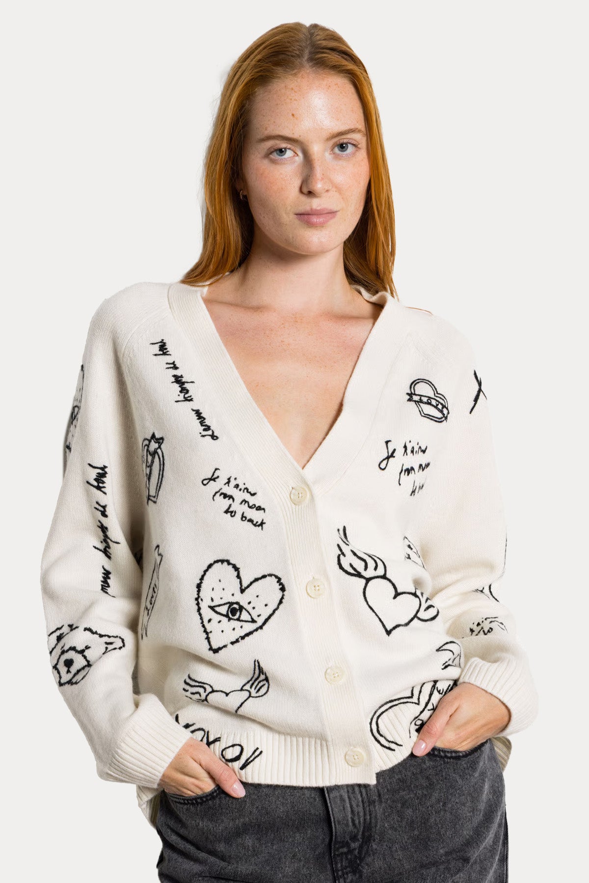 Berenice Megalover İnce Örgü Yün Triko Ceket