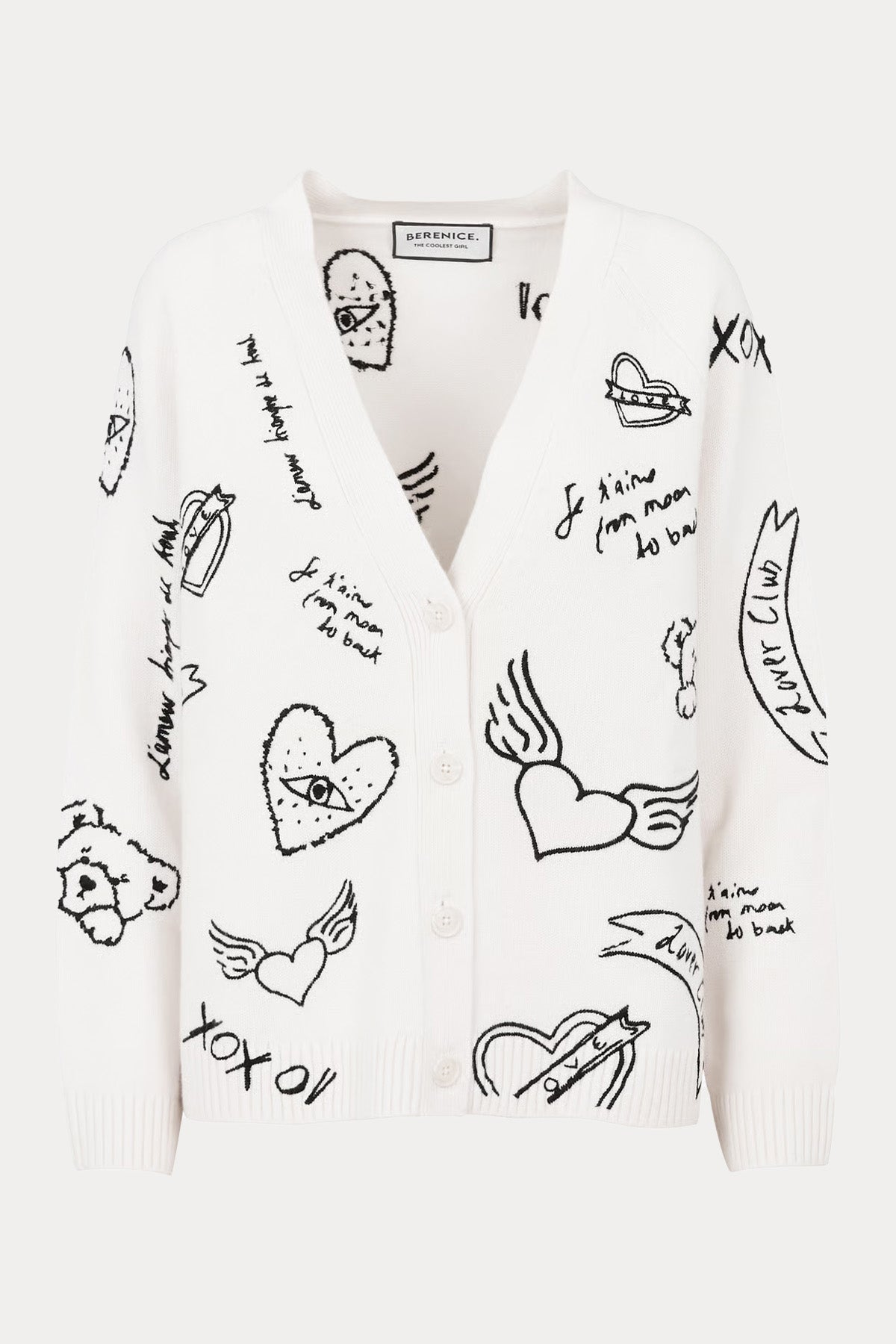 Berenice Megalover İnce Örgü Yün Triko Ceket