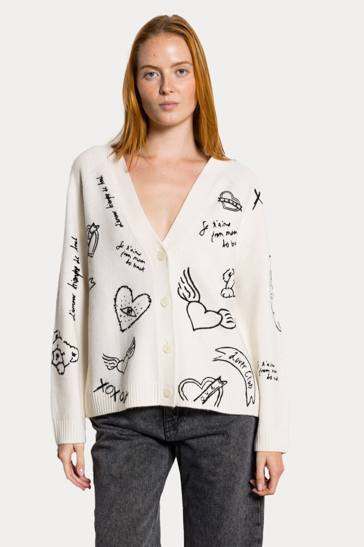 Berenice Megalover İnce Örgü Yün Triko Ceket