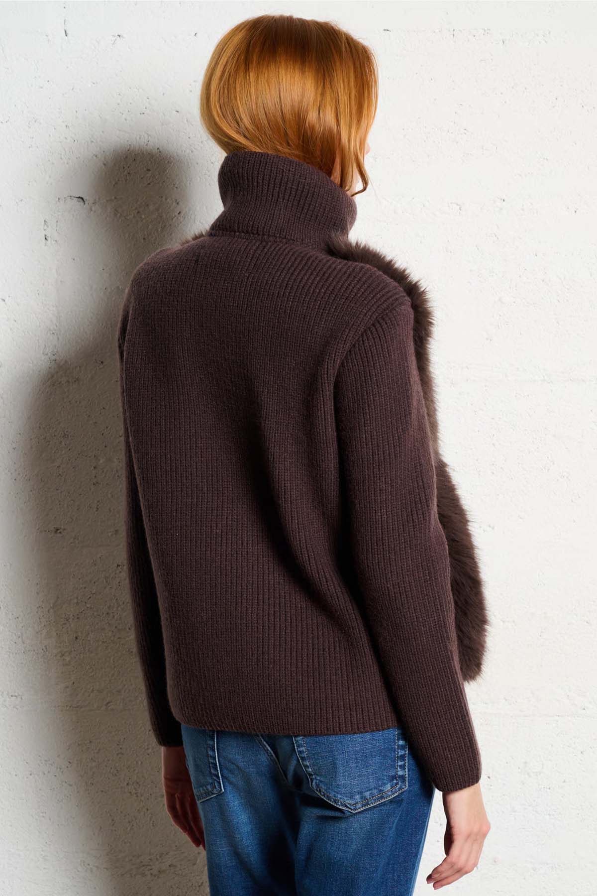 Berenice Voopy Dik Yaka Örgü Peluş Ceket