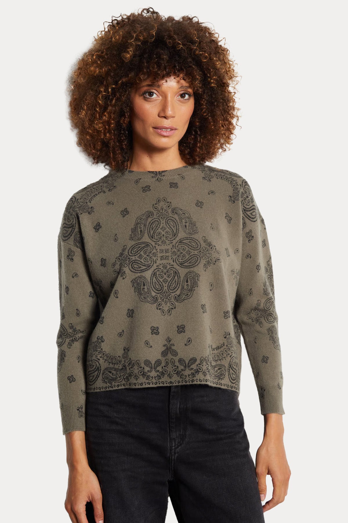 Berenice Mybandana Loose Fit İnce Örgü Yün Triko