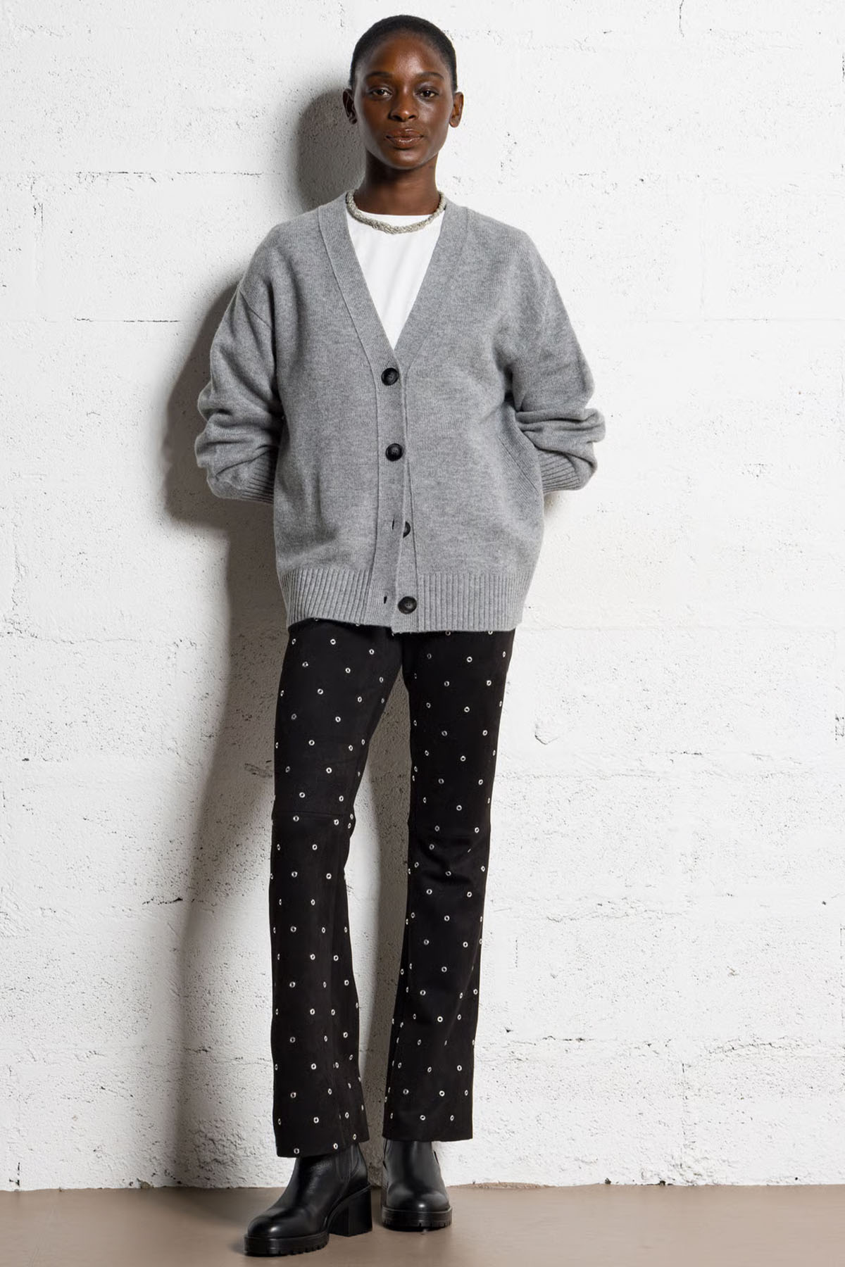 Berenice Minawings Regular Fit Kanat Desenli Örgü Yün Triko Ceket