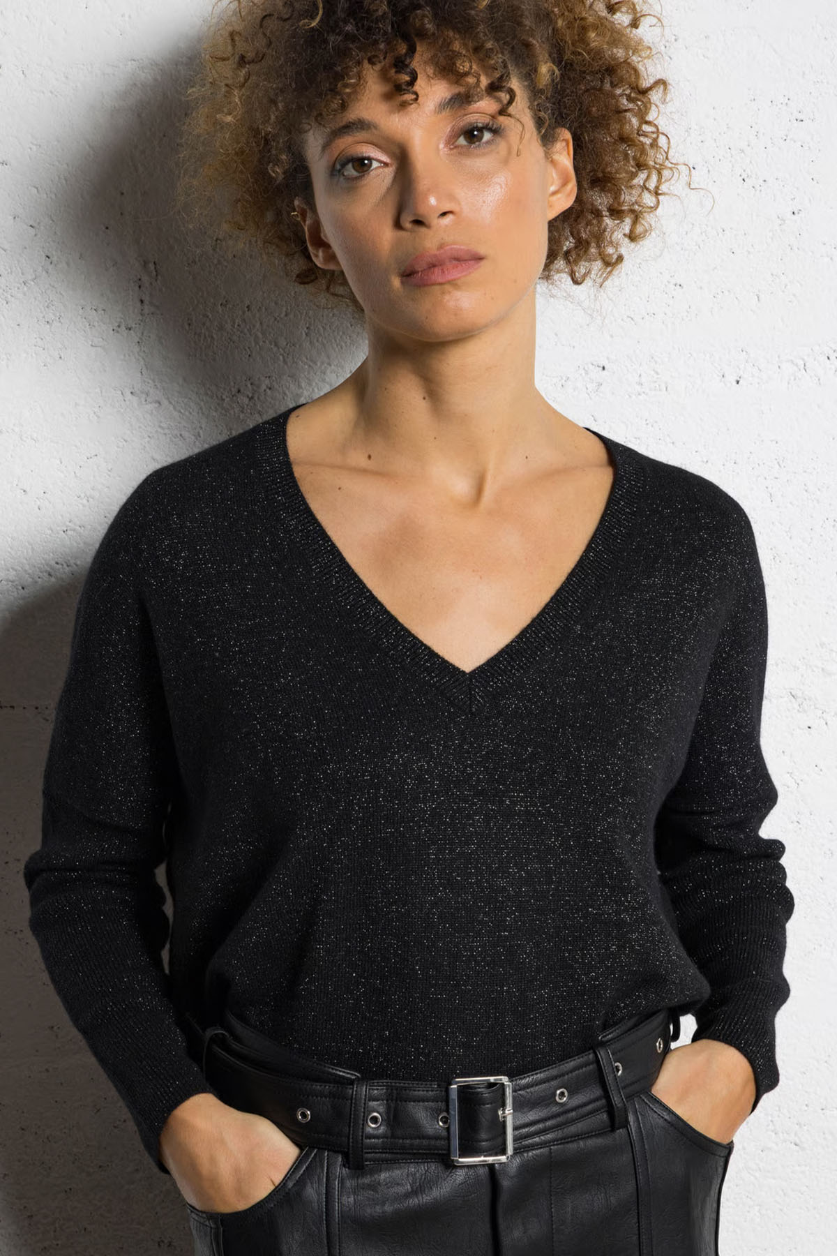 Berenice Mywings Kanat Desenli İnce Örgü Kaşmir Yün Triko