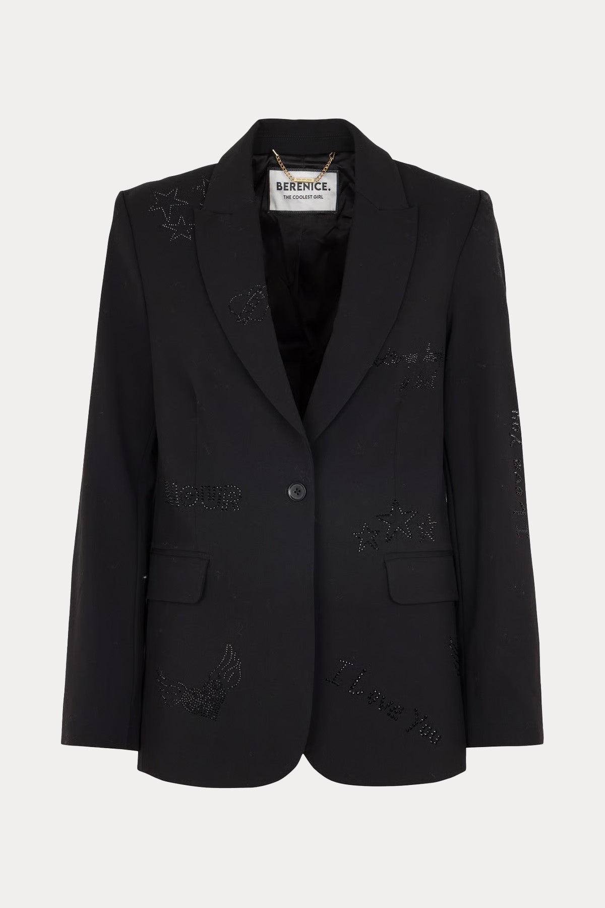 Berenice Vady Regular Fit Parlak Taş Desenli Blazer Ceket