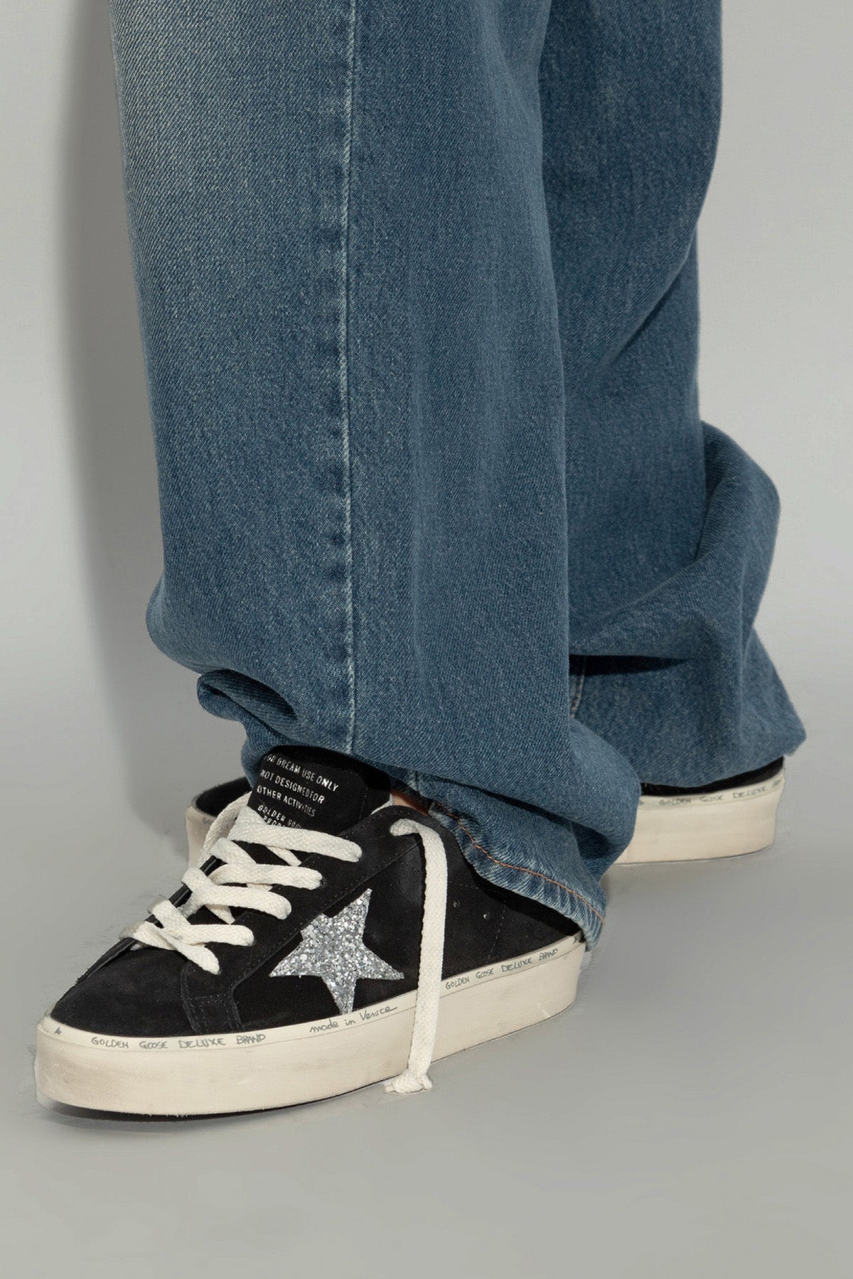 Golden Goose Hi-Star Payetli Süet Sneaker Ayakkabı