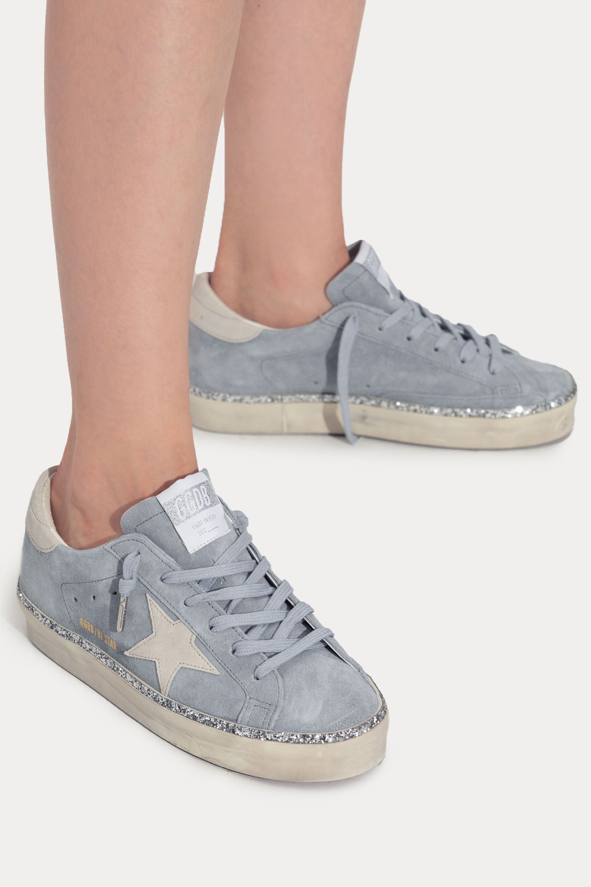 Golden Goose Hi-Star Payetli Süet Sneaker Ayakkabı
