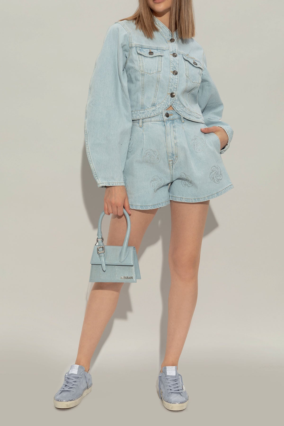 Golden Goose Hi-Star Payetli Süet Sneaker Ayakkabı