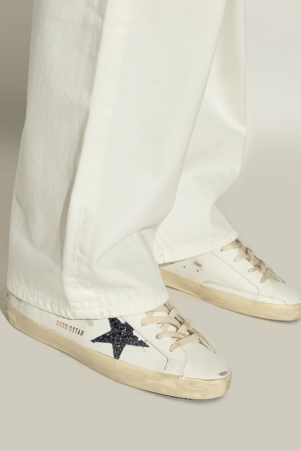 Golden Goose Super-Star Payetli Deri Sneaker Ayakkabı