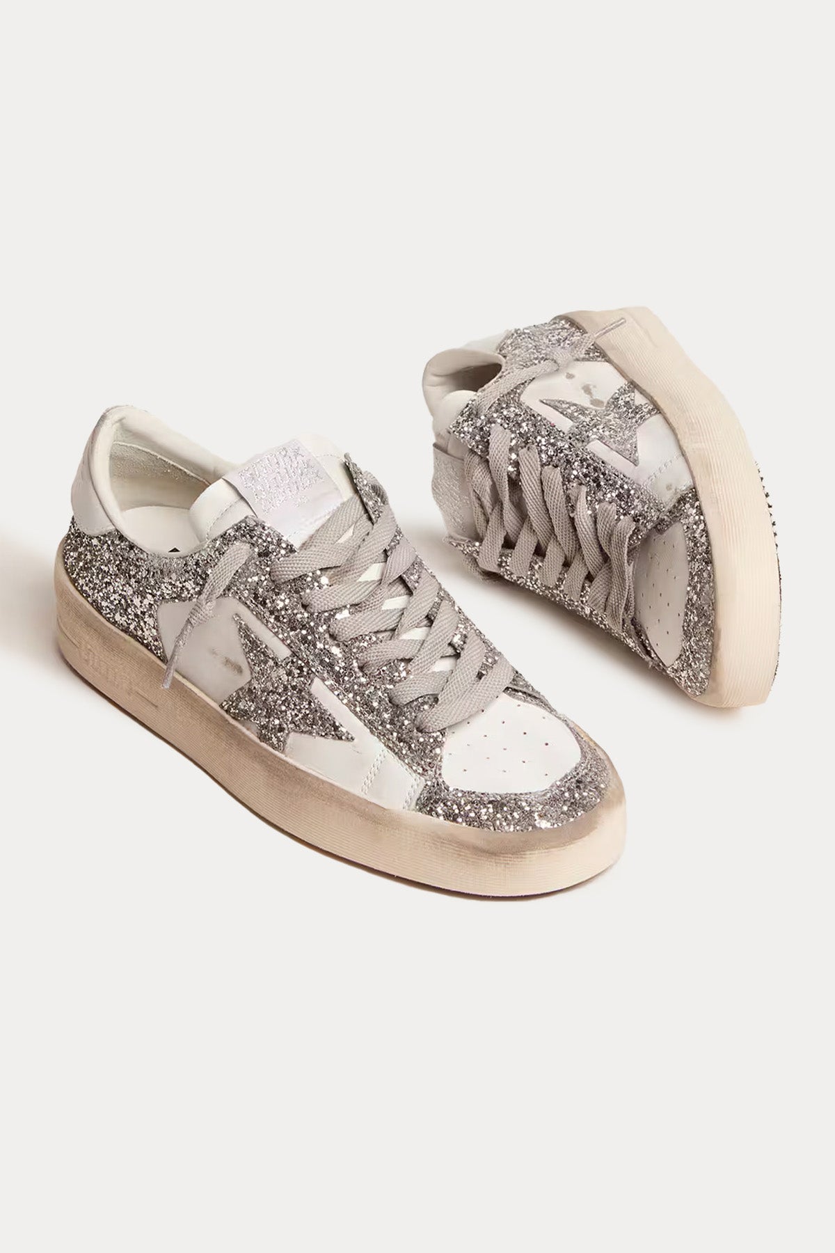 Golden Goose Stardan Payetli Deri Sneaker Ayakkabı-Ayakkabı-Libas