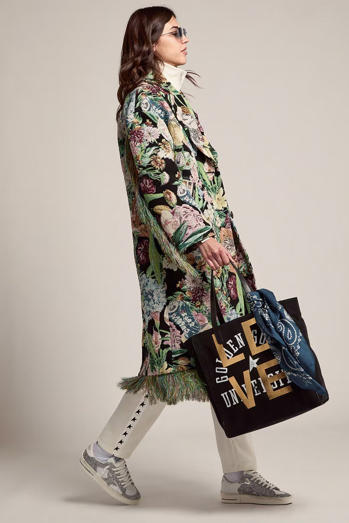 Golden Goose Stardan Payetli Deri Sneaker Ayakkabı