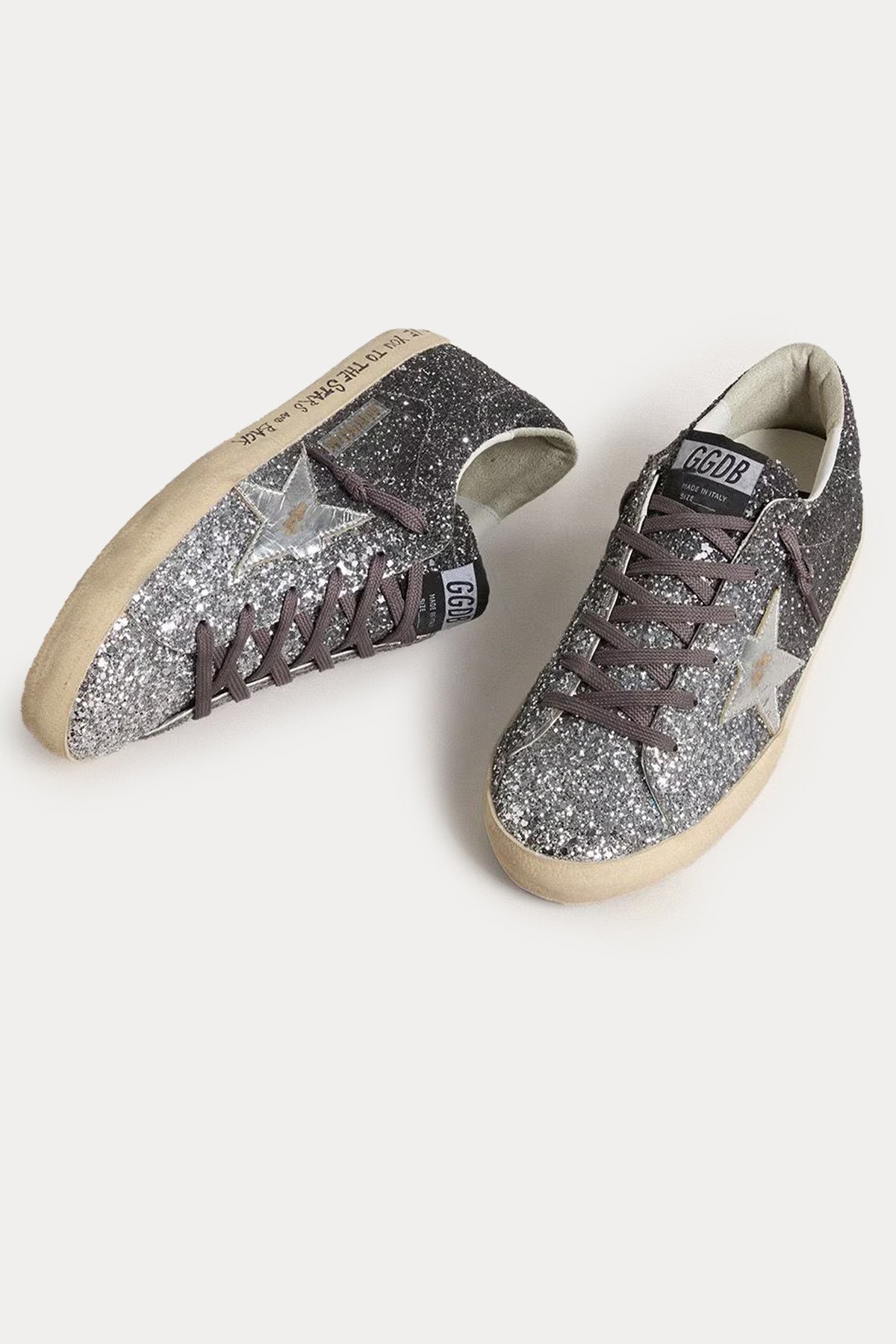Golden Goose Super-Star Payetli Deri Sneaker Ayakkabı