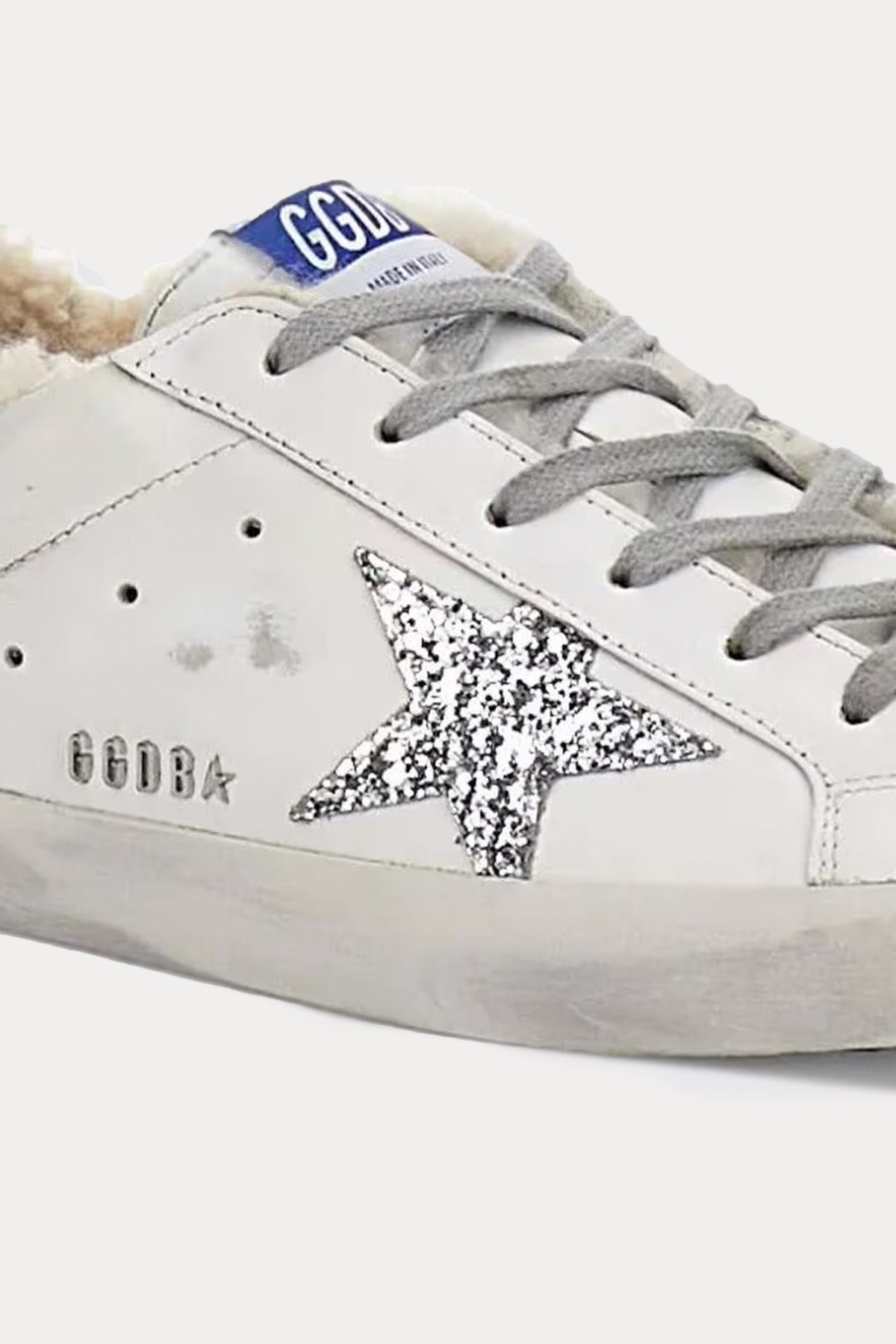 Golden Goose Super-Star İçi Kürklü Payetli Deri Sneaker Ayakkabı-Ayakkabı-Libas