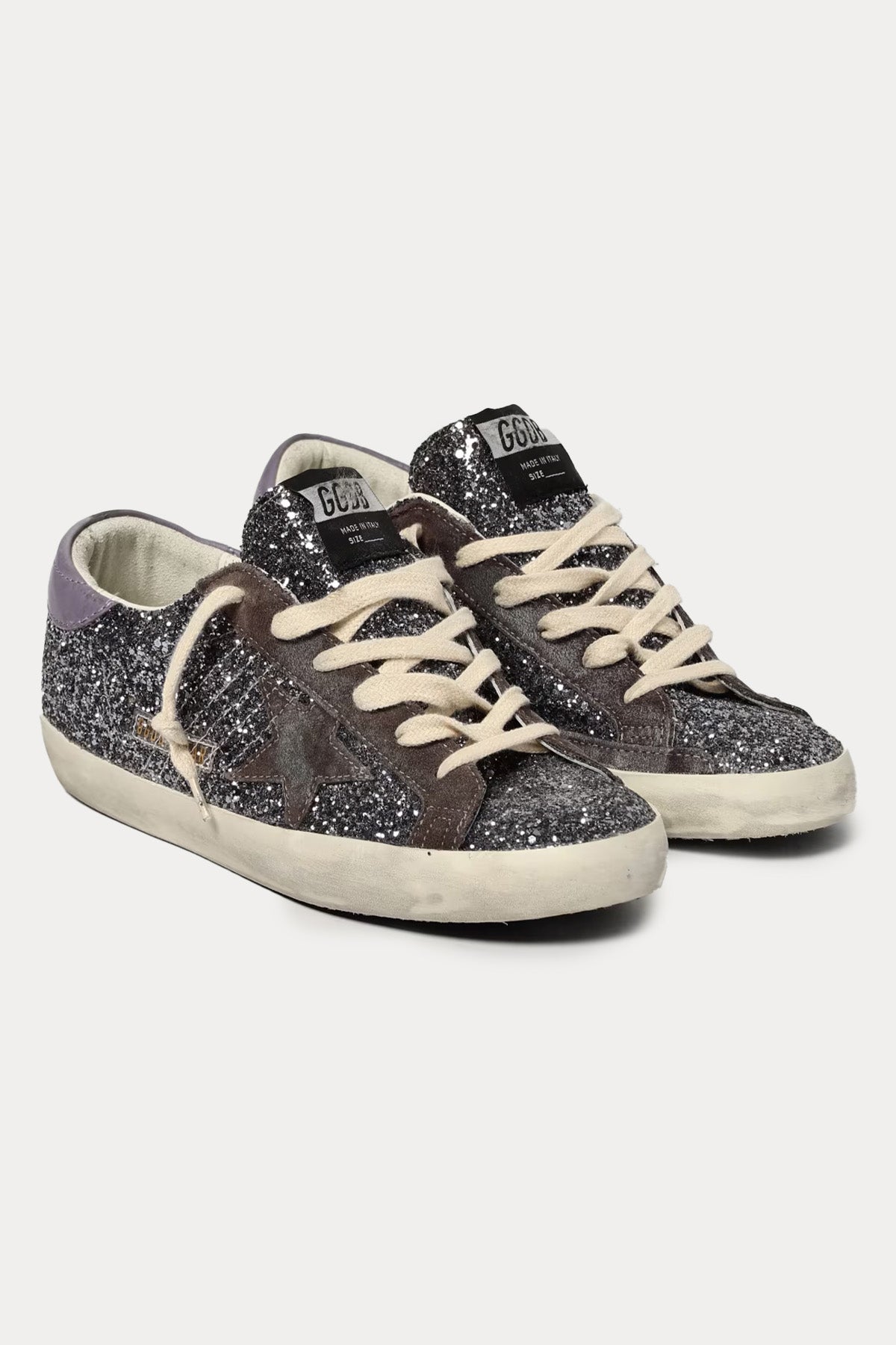 Golden Goose Super-Star Payetli Deri Sneaker Ayakkabı
