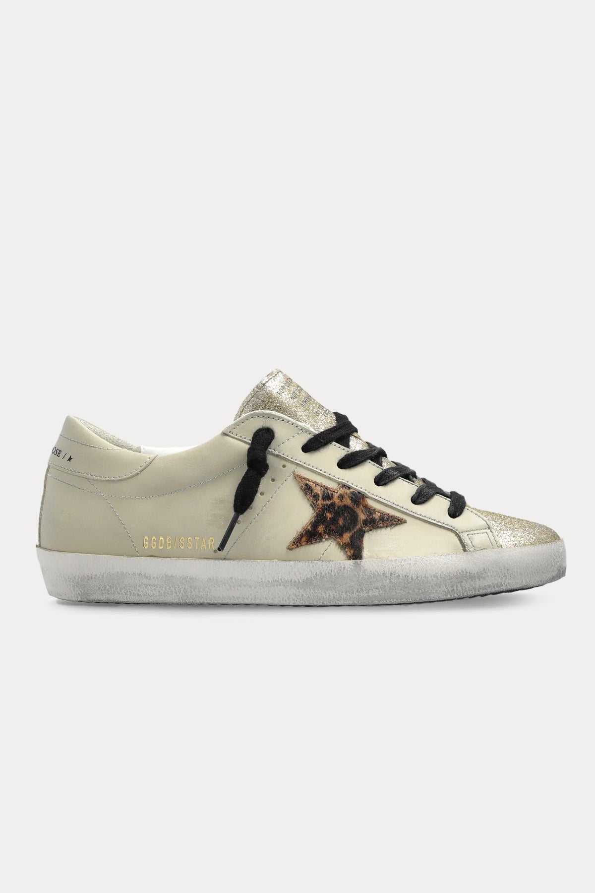 Golden Goose Super-Star Leopar Desenli Deri Sneaker Ayakkabı