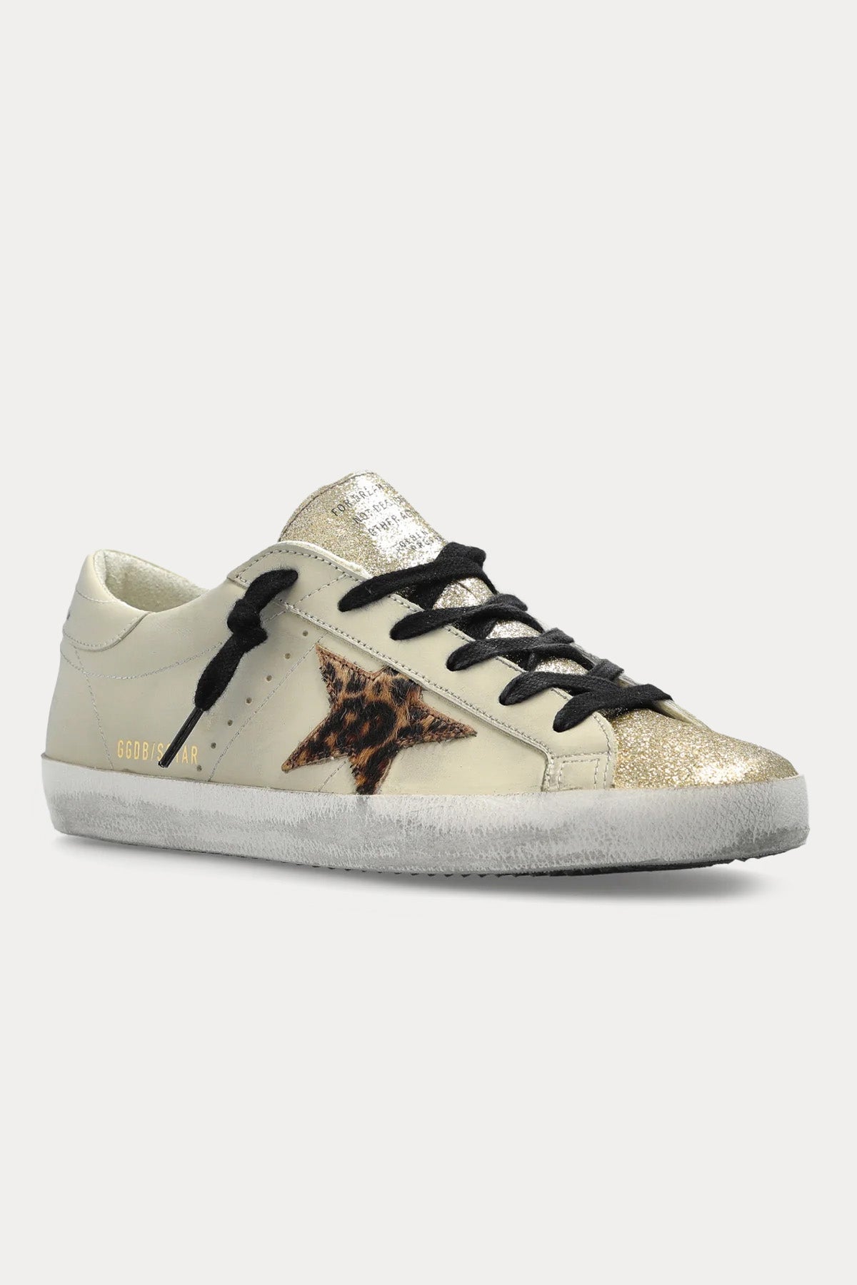 Golden Goose Super-Star Leopar Desenli Deri Sneaker Ayakkabı