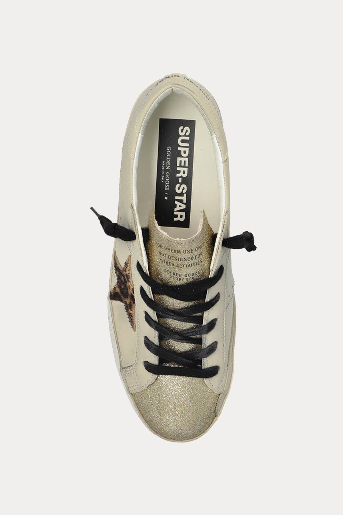Golden Goose Super-Star Leopar Desenli Deri Sneaker Ayakkabı
