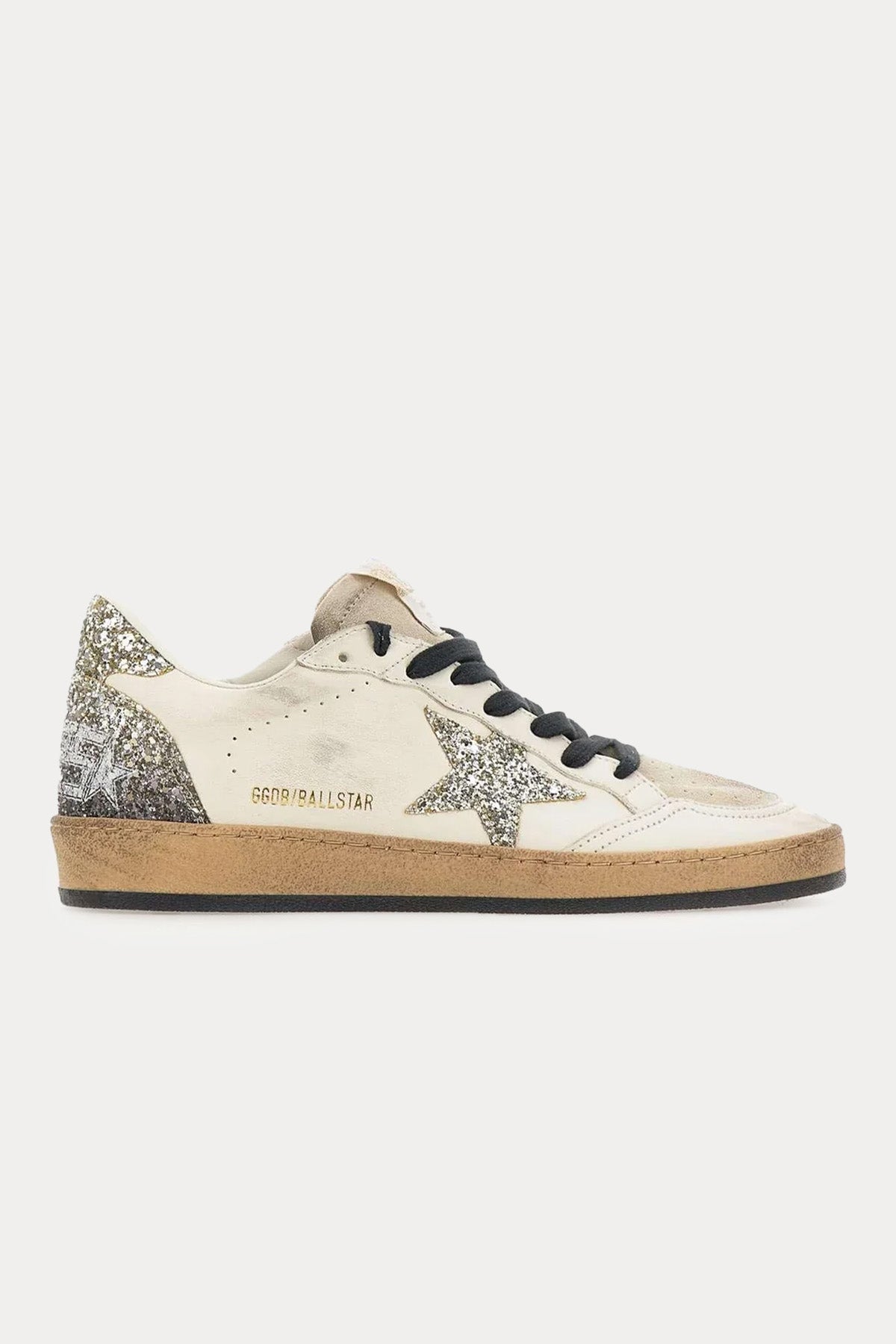 Golden Goose Ball-Star Payetli Deri Sneaker Ayakkabı
