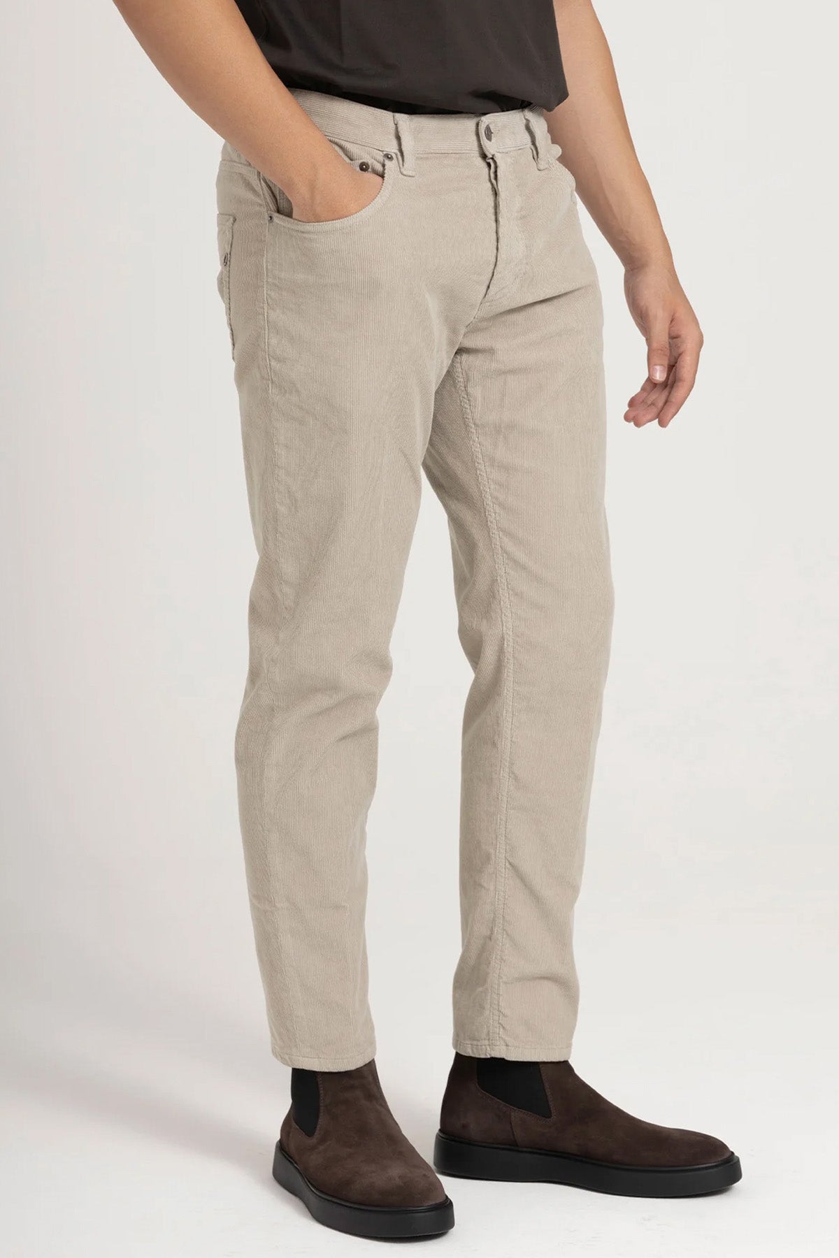 Dondup Brighton Carrot Fit Fitilli Kadife Pantolon