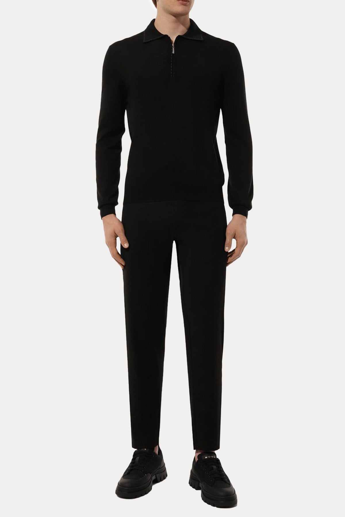 Dondup Relaxed Fit Beli Lastikli Yandan Cepli Yün Pantolon