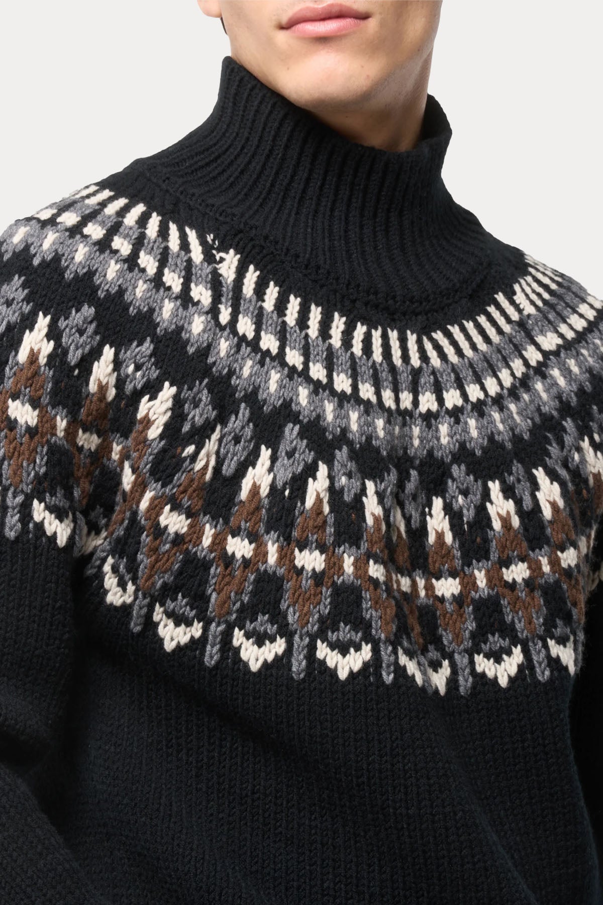 Dondup Relaxed Fit Balıkçı Yaka Örgü Yün Triko