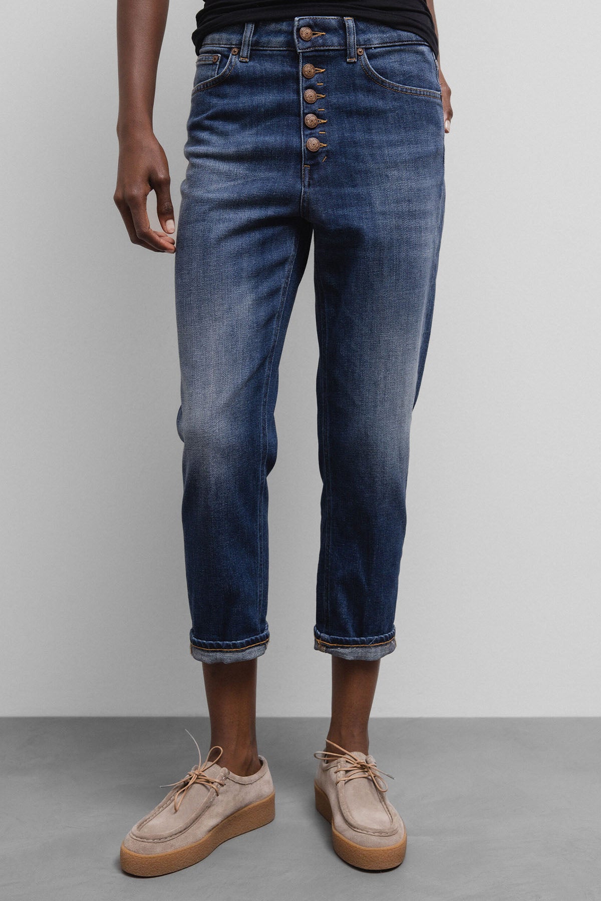 Dondup Koons Loose Fit Yüksek Bel Jeans