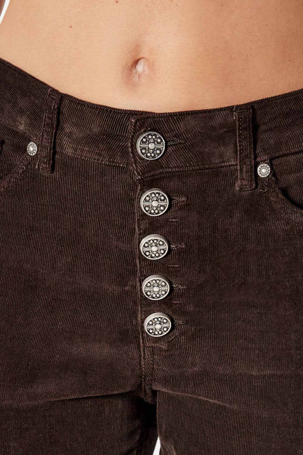 Dondup Koons Loose Fit Kadife Pantolon