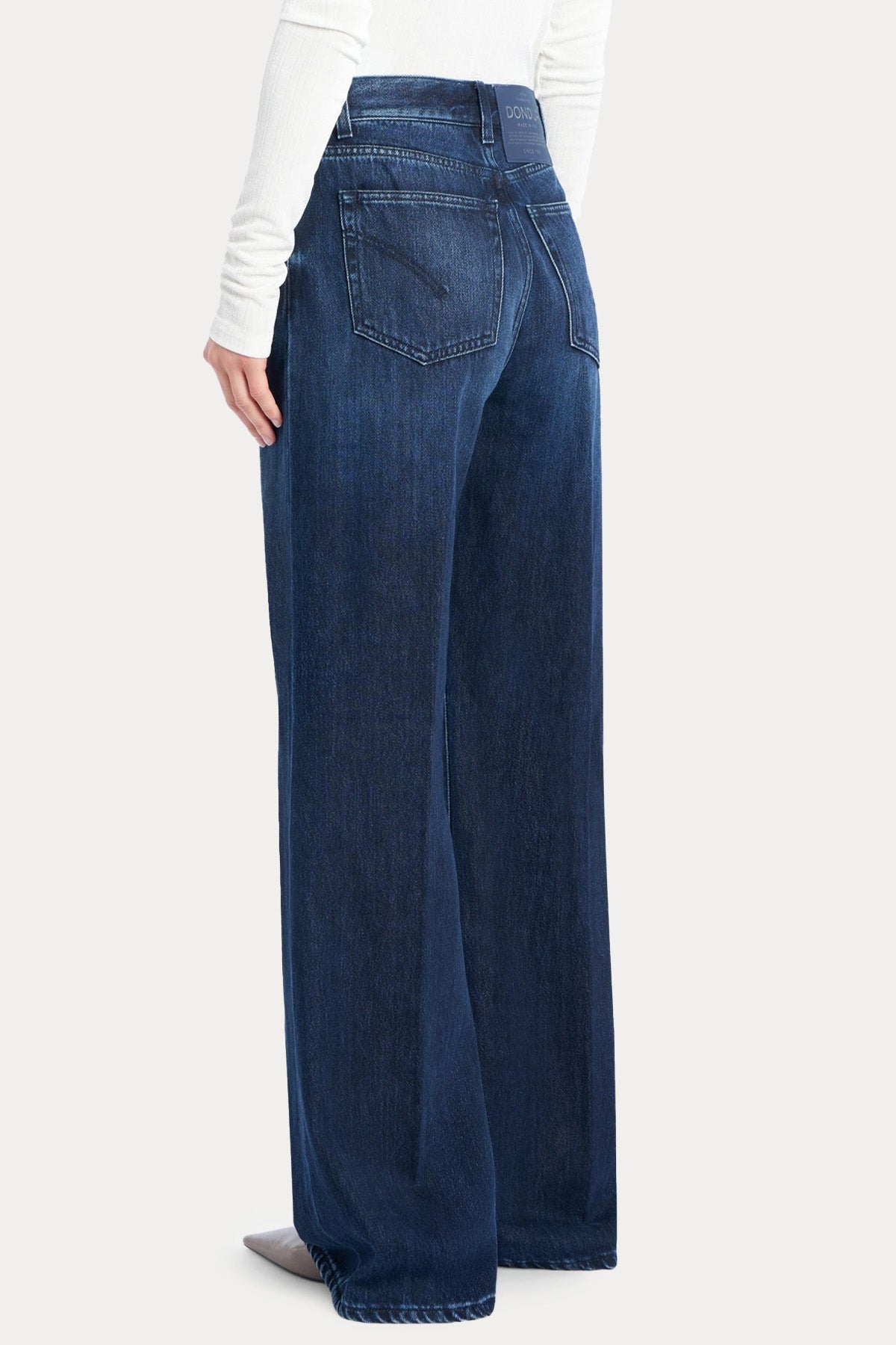 Dondup Amber Straight Fit Yüksek Bel Yıkamalı Jeans