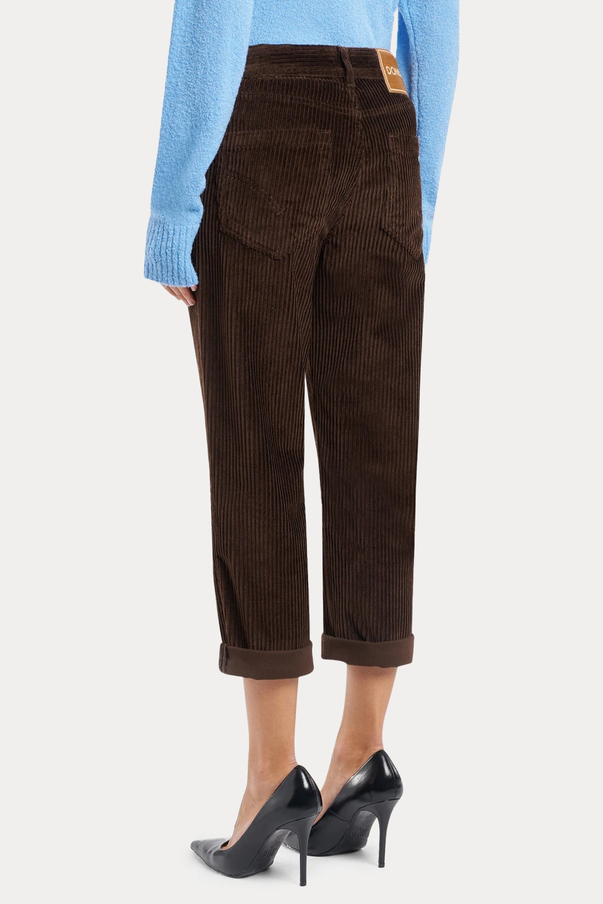 Dondup Koons Loose Fit Yüksek Bel Fitilli Kadife Pantolon