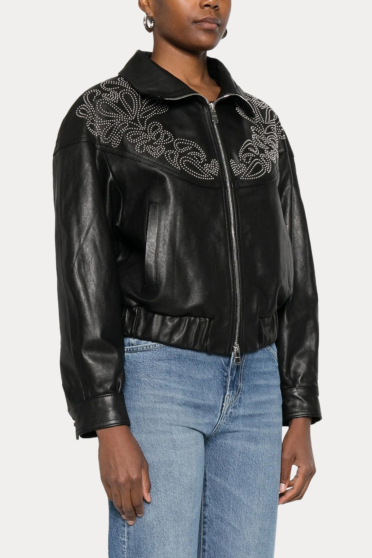 Dondup Relaxed Fit Deri Ceket