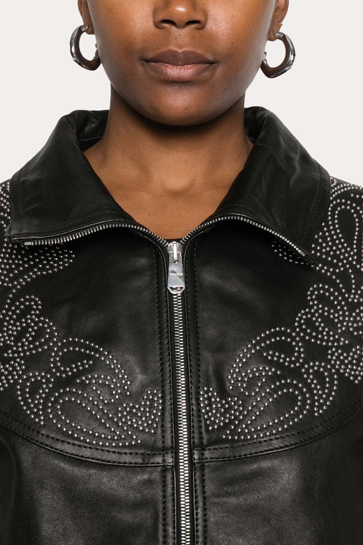 Dondup Relaxed Fit Deri Ceket