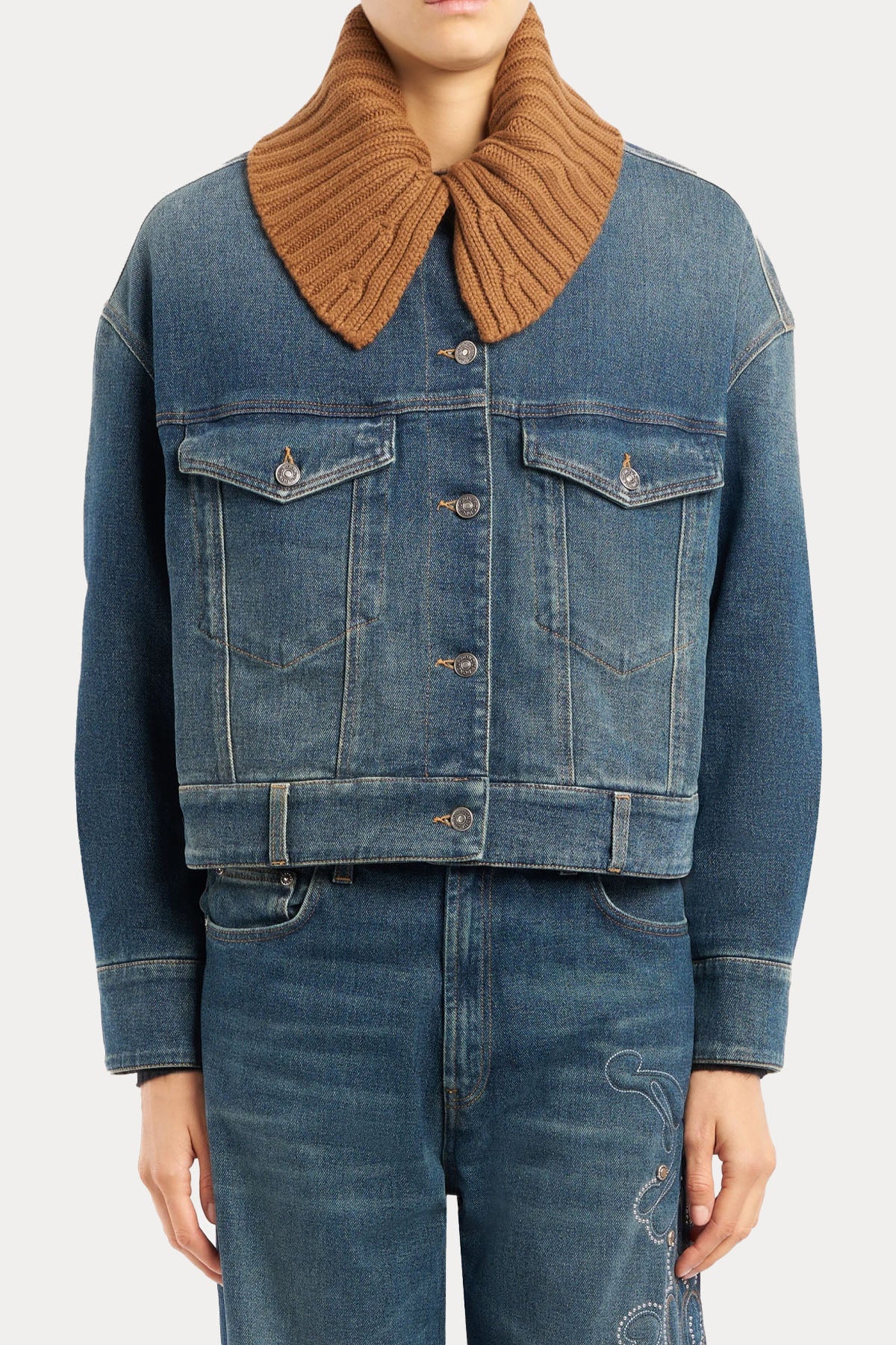 Dondup Boxy Fit Troklu Denim Ceket