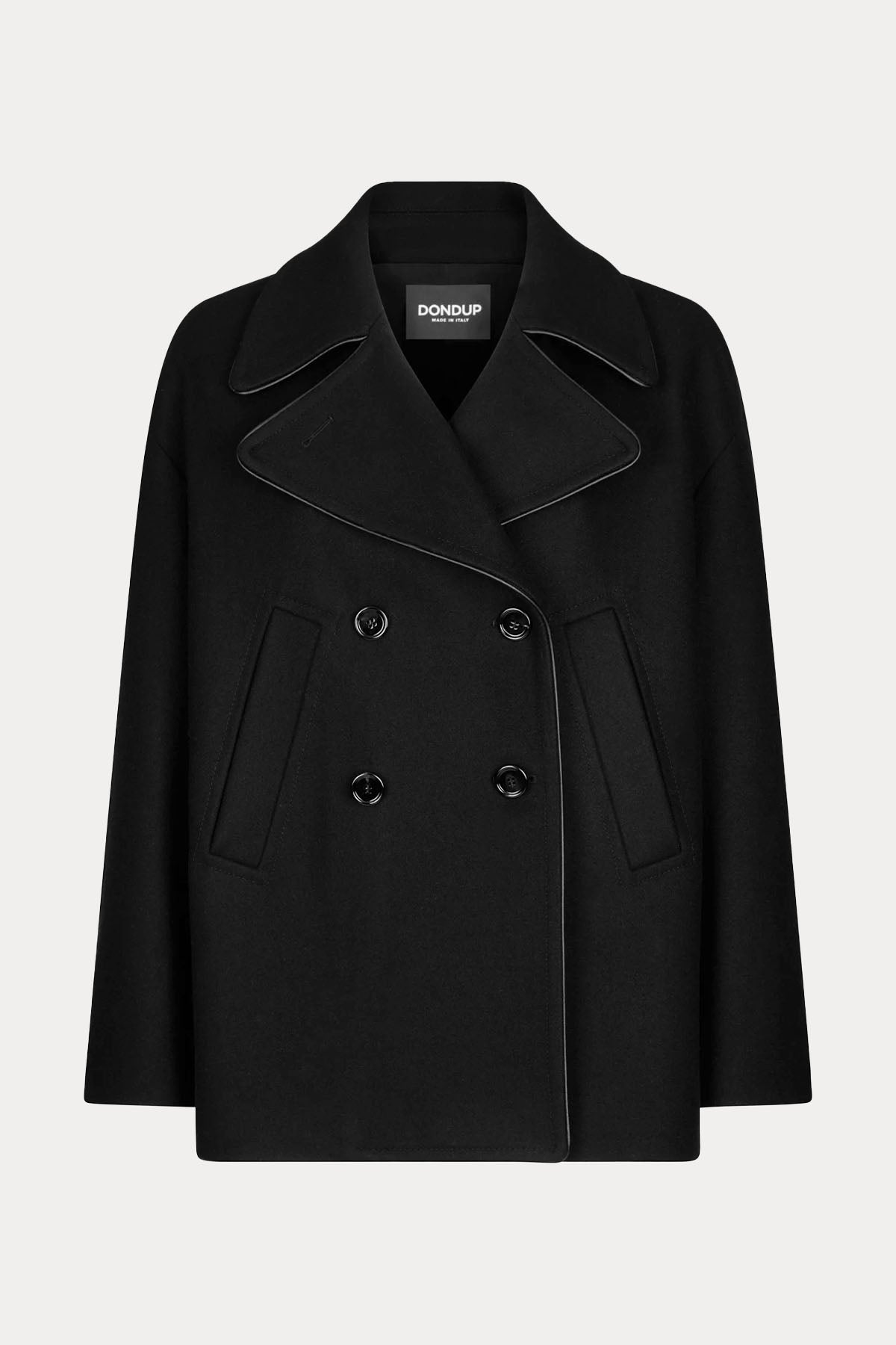 Dondup Geniş Kesim Kruvaze Kaşmir Yün Kaban