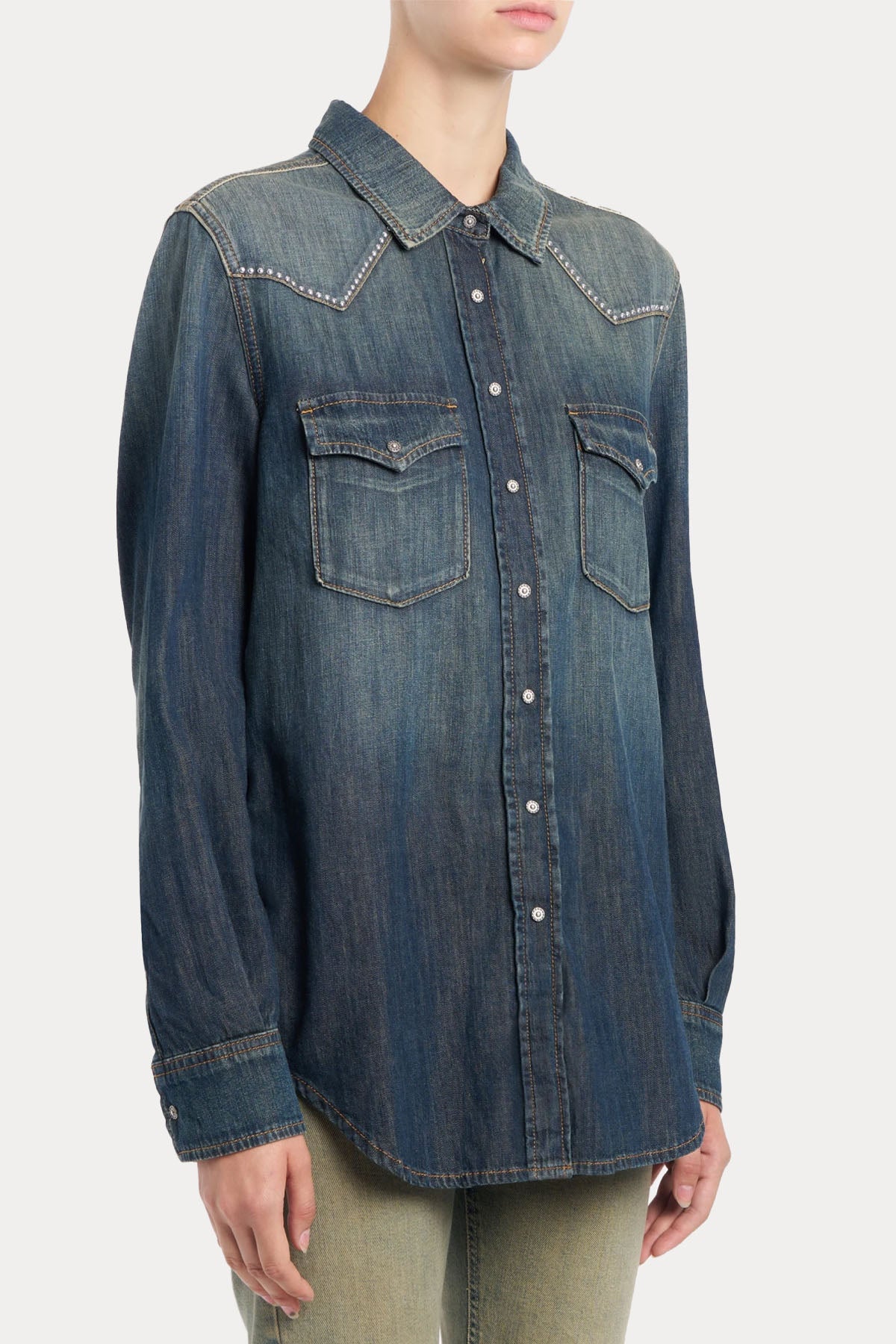 Dondup Regular Fit Troklu Denim Gömlek