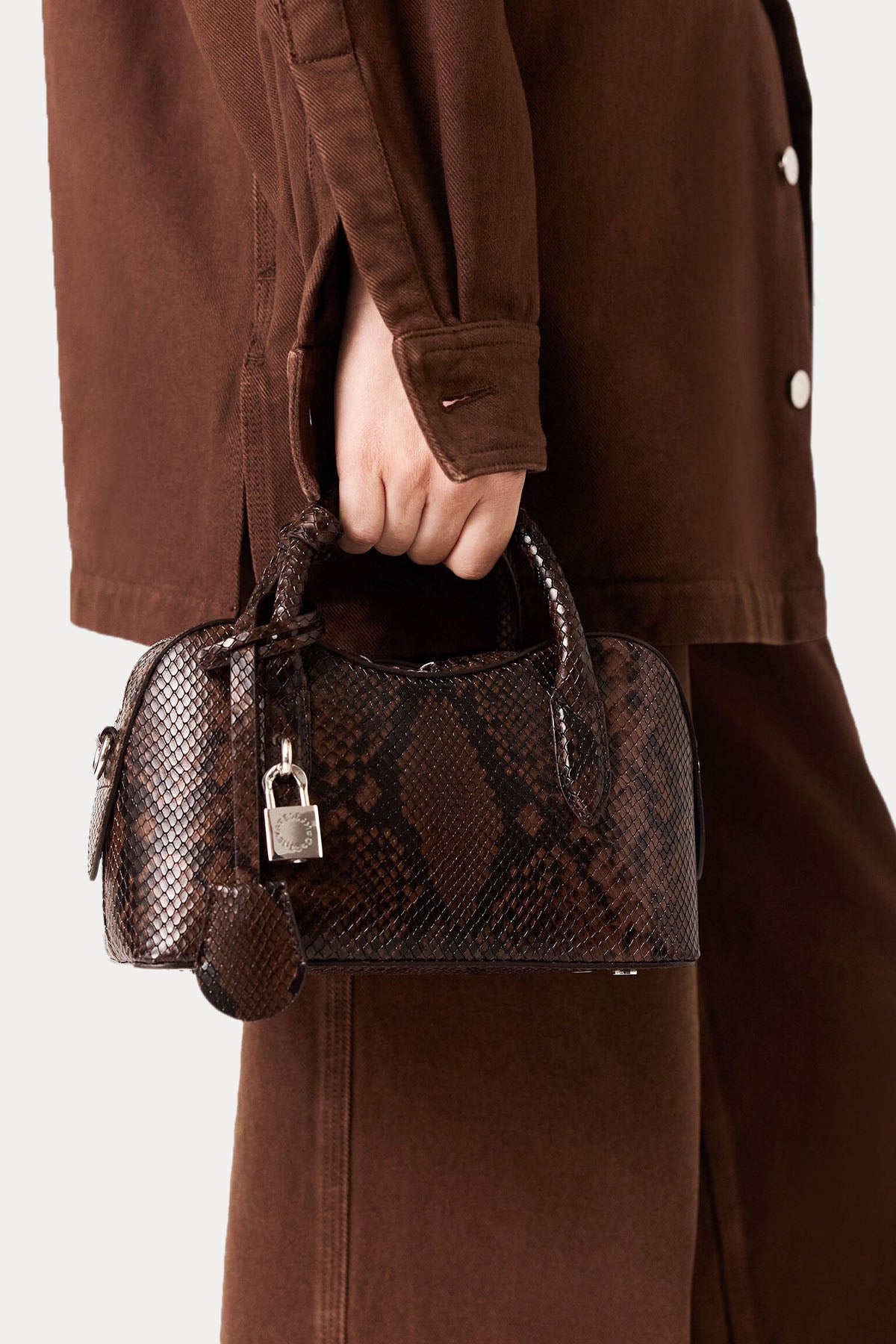 Stella Mccartney Ryder Krokodil Small Omuz Çantası