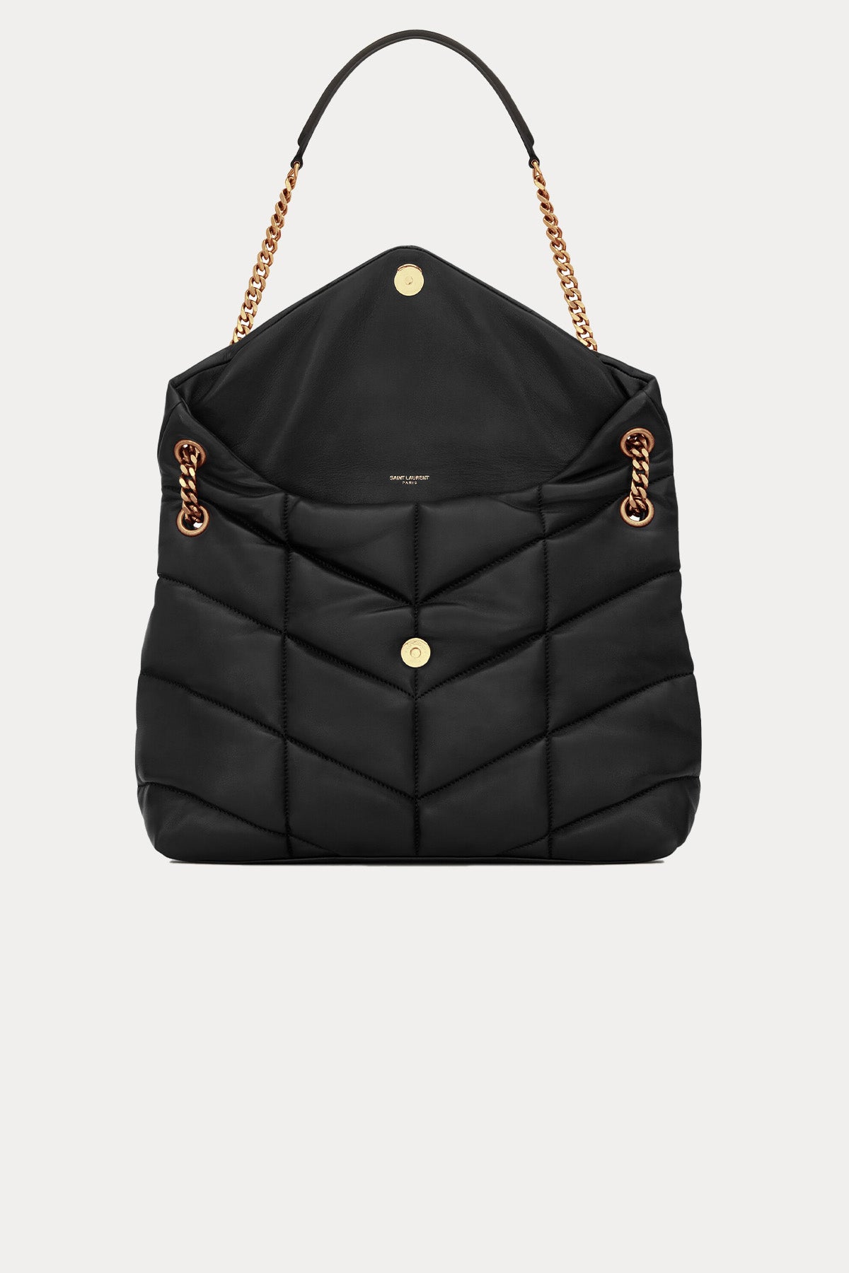 Saint Laurent Logolu Medium Deri Omuz Çantası