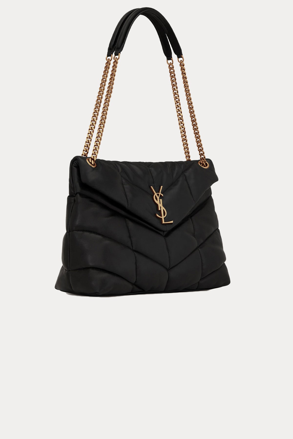 Saint Laurent Logolu Medium Deri Omuz Çantası