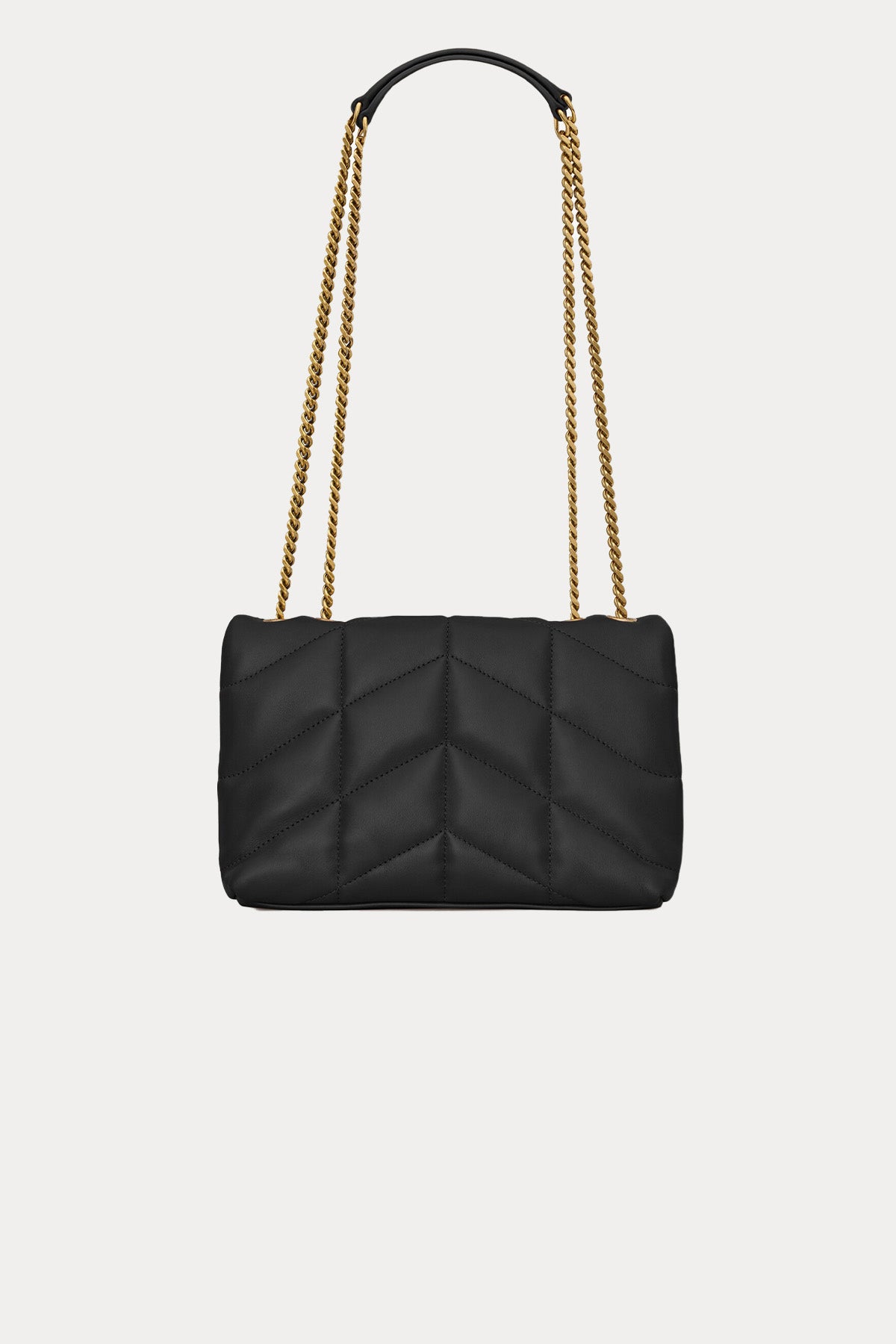 Saint Laurent Logolu Small Kapitone Deri Omuz Çantası